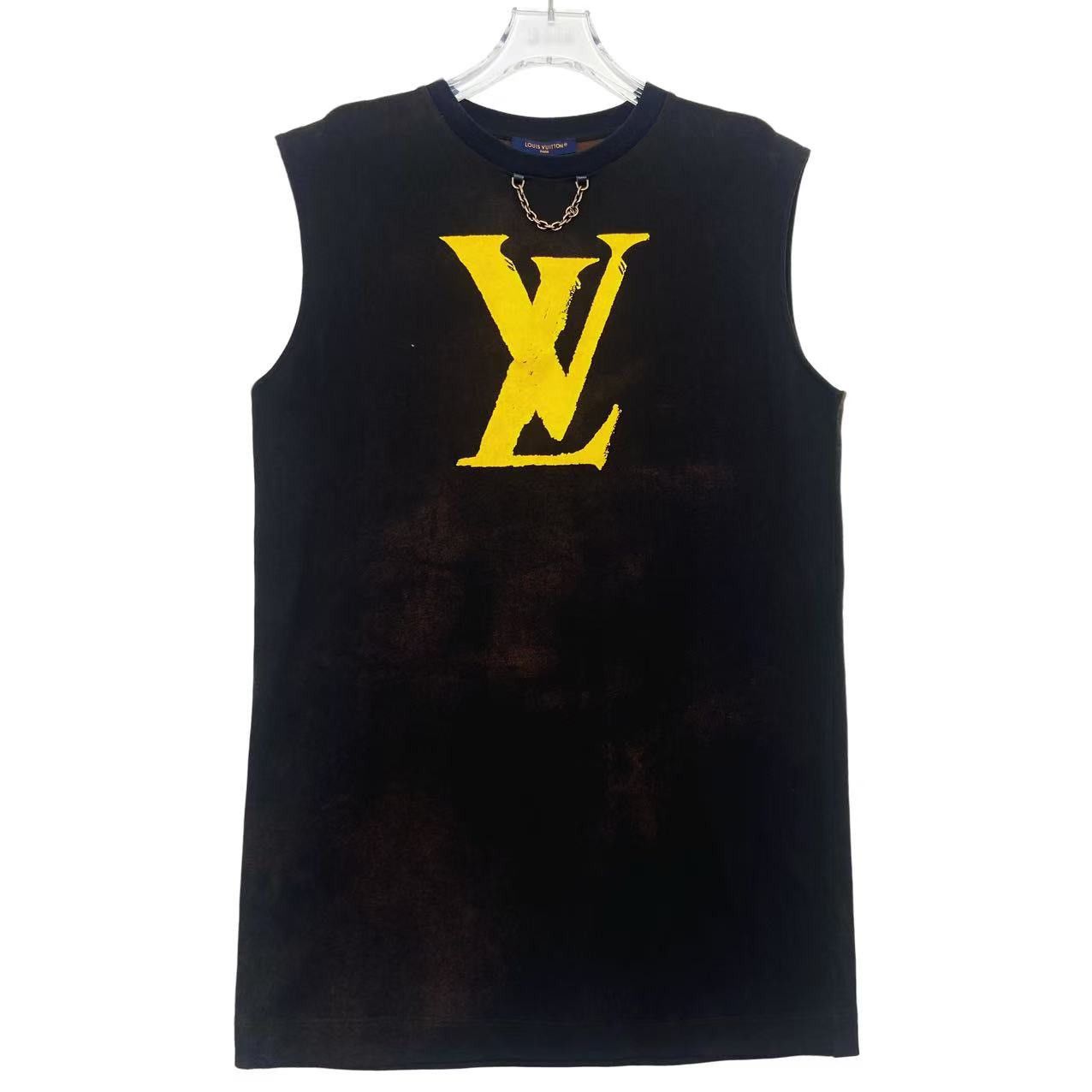 Louis Vuitton Louis Vuitton LV Printed Chocolate Colored Tank Top K26WX Size S / US 4 / IT 40 - 1 Thumbnail