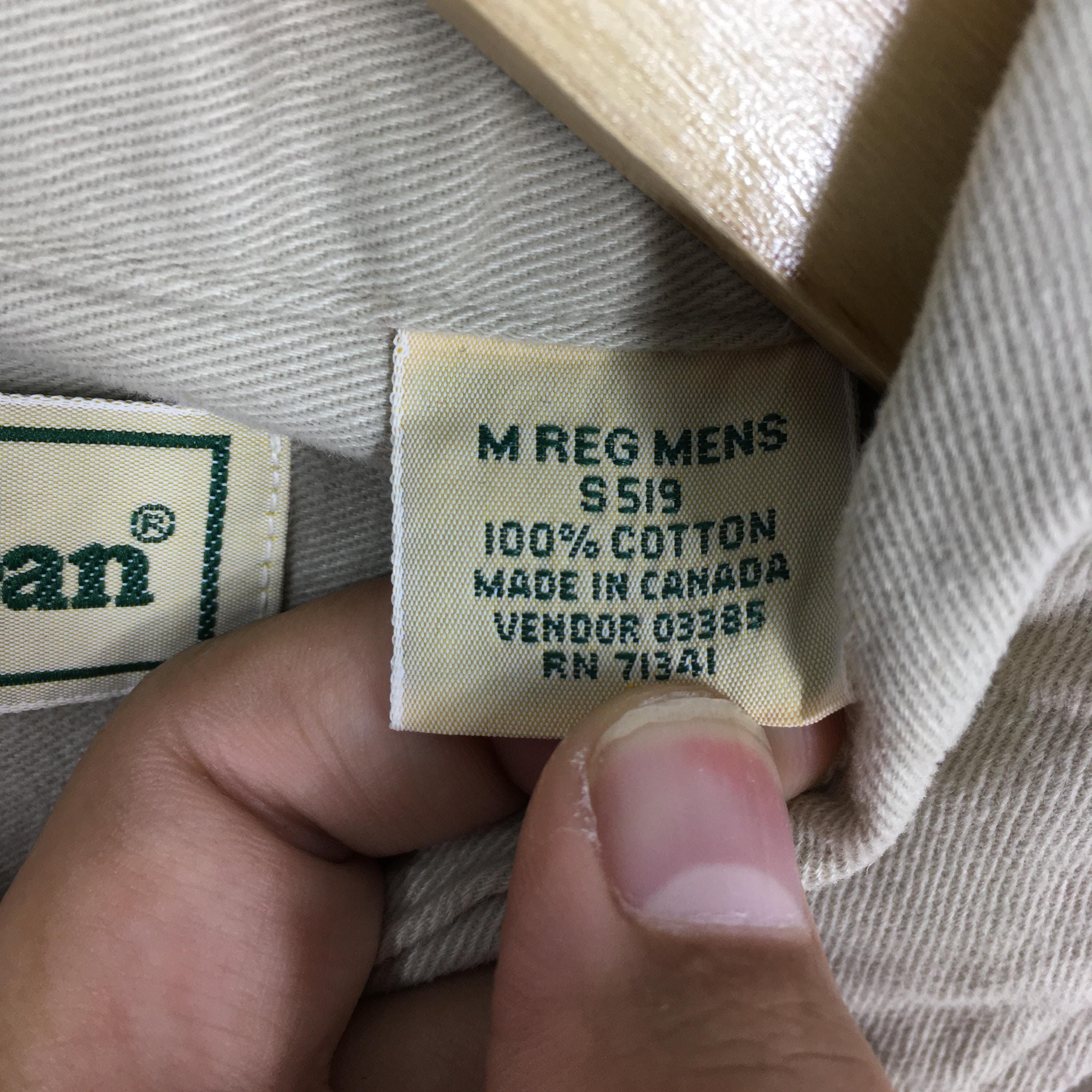 L.L. Bean × Vintage Vintage 90s LL Bean Flannel Plain Beige Shirt Mens Medium Size US M / EU 48-50 / 2 - 6 Thumbnail