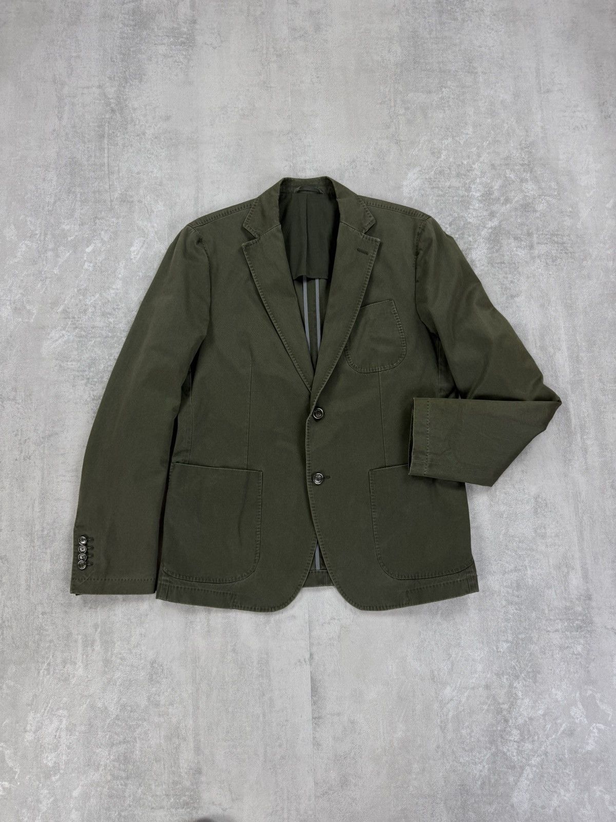 Japanese Brand Paul Kehl Military cotton Green Blazer Jacket size 52 Size 52S - 1 Thumbnail