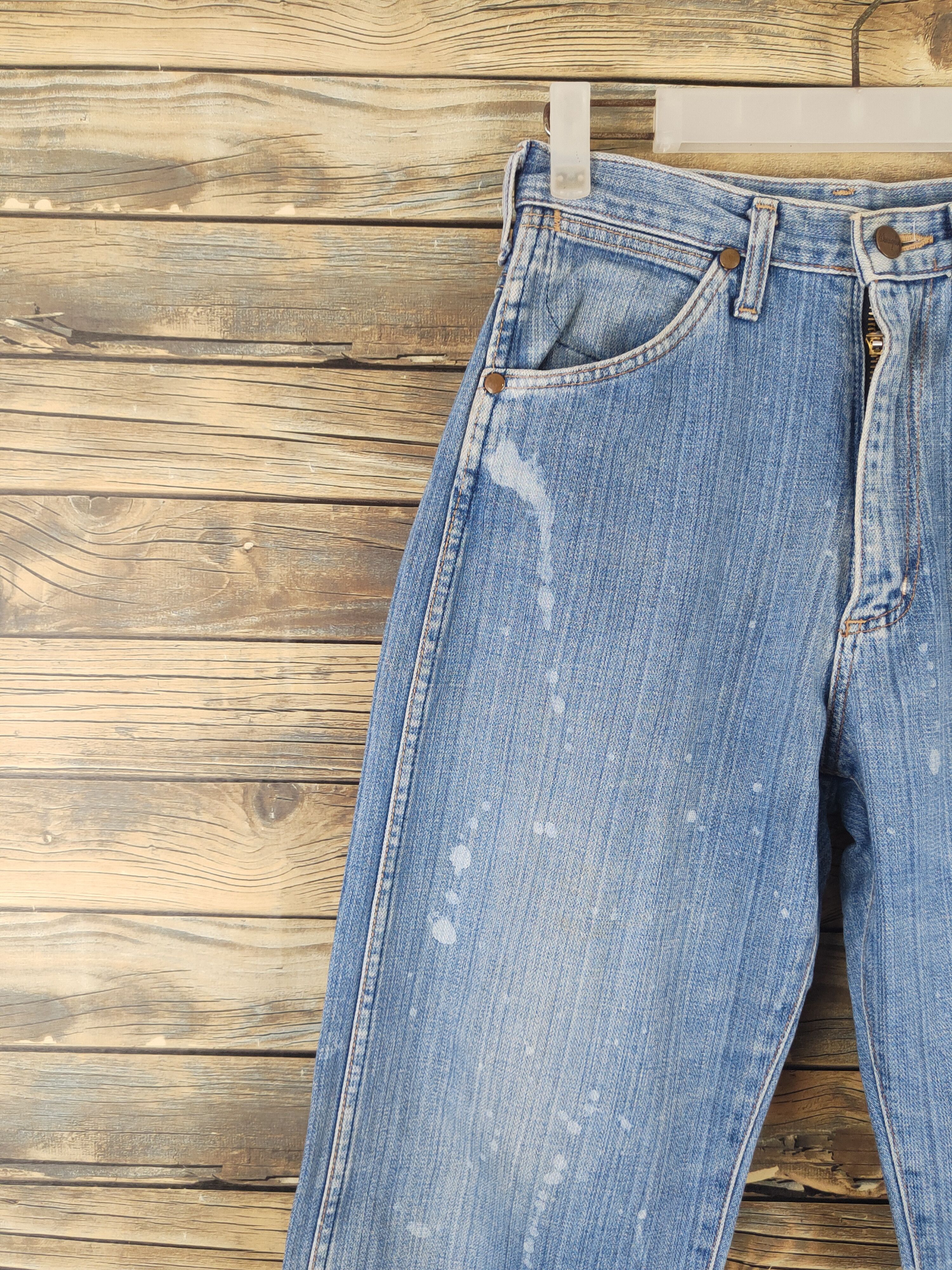 Vintage DL Wrangler Blue Distressed Ripped Jeans #594 Size US 28 / EU 44 - 3 Thumbnail