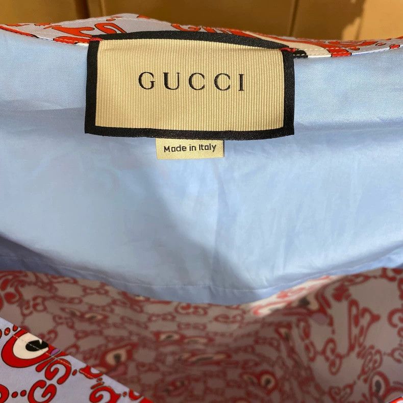 Gucci Gucci 24fw's latest cartoon love old flower full-print shir Size US S / EU 44-46 / 1 - 4 Thumbnail
