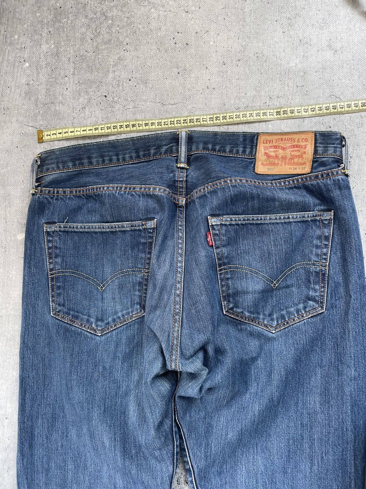Jean × Levi's × Vintage Jeans LEVIS 501 Vintage Wash Blue Denim 90s Size US 36 / EU 52 - 2 Thumbnail