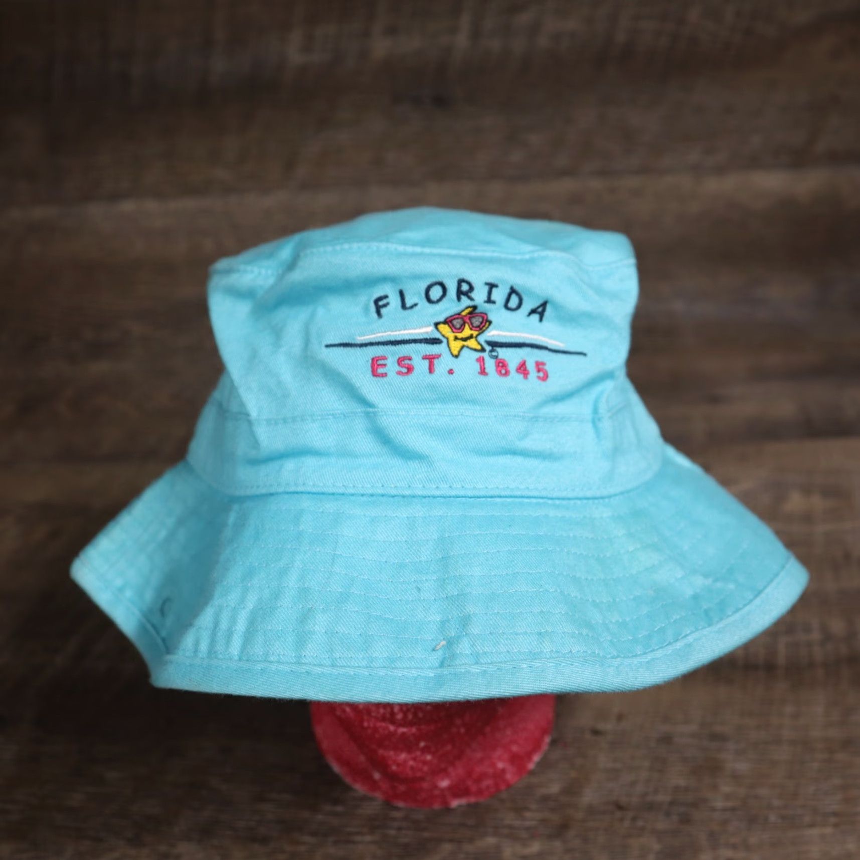 Vintage VINTAGE Florida Est 1645 Aqua Hat Unisex Bucket Boonie Cap Adult One-Size Shirt Size ONE SIZE - 2 Thumbnail