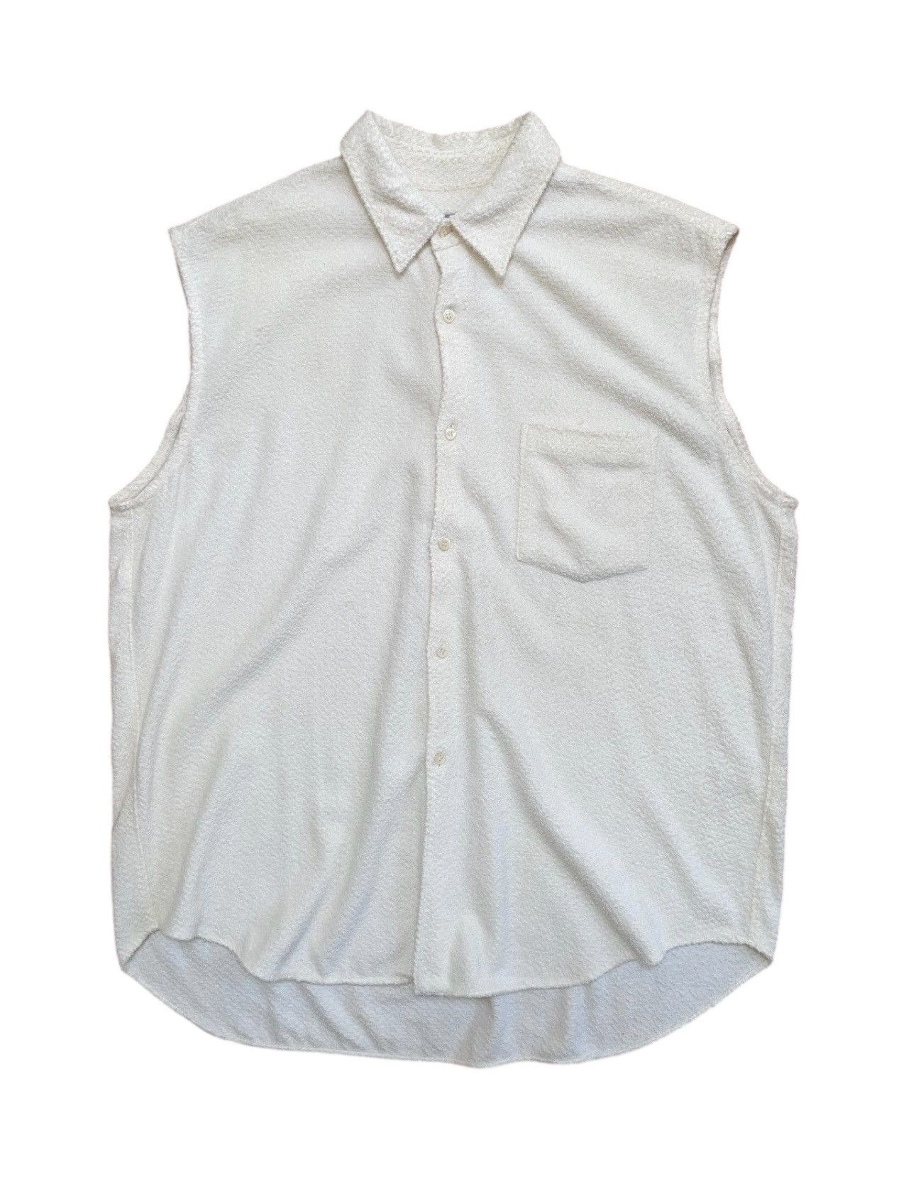 Comme des Garcons Homme Vintage CDG 1997 ED.AMANO SleeveLess Shirts Size US XL / EU 56 / 4 - 1 Thumbnail