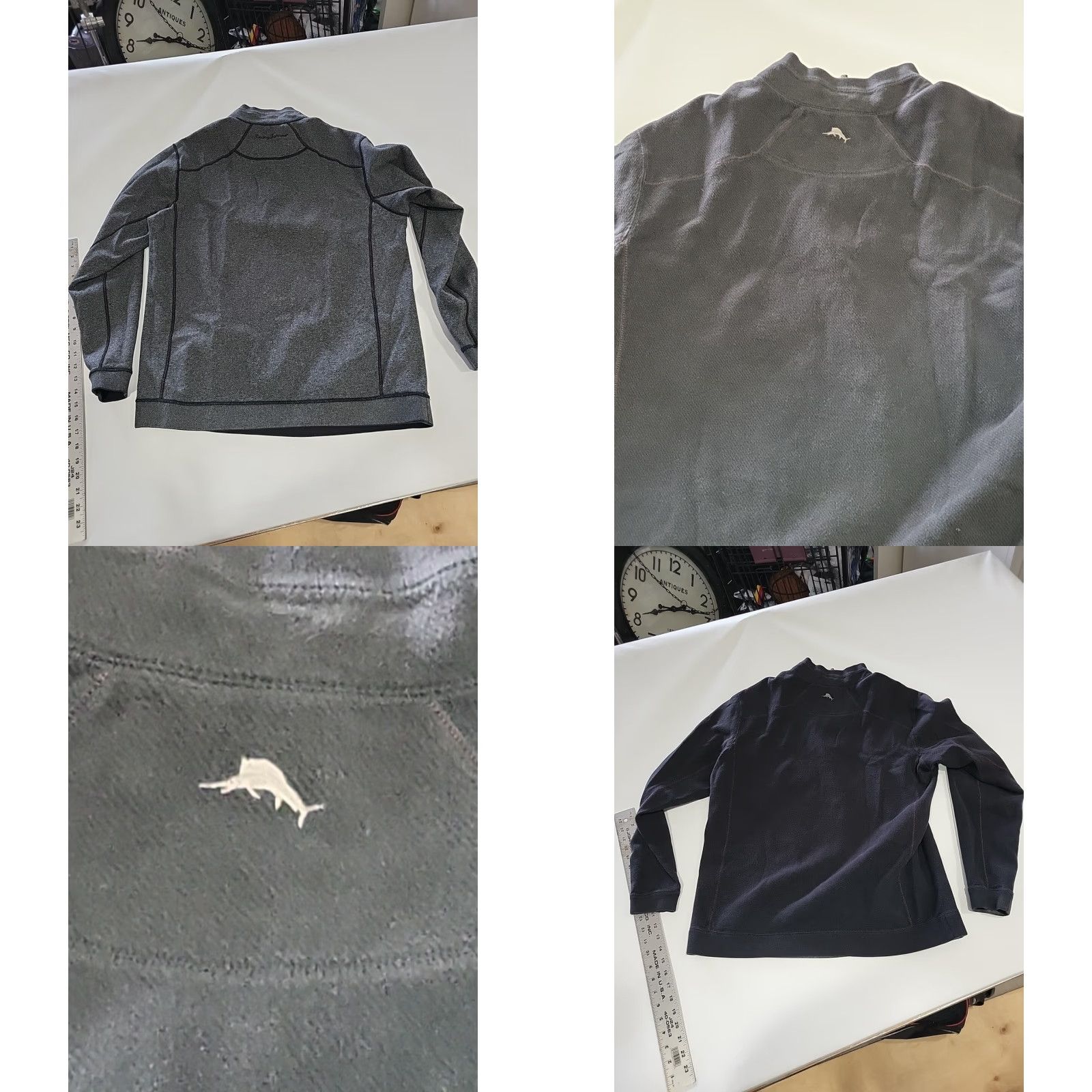 Tommy Bahama Tommy Bahama Reversible Sweater Pullover 1/4 Zip Tencel Gray Mens XL Knit Size US XL / EU 56 / 4 - 8 Thumbnail
