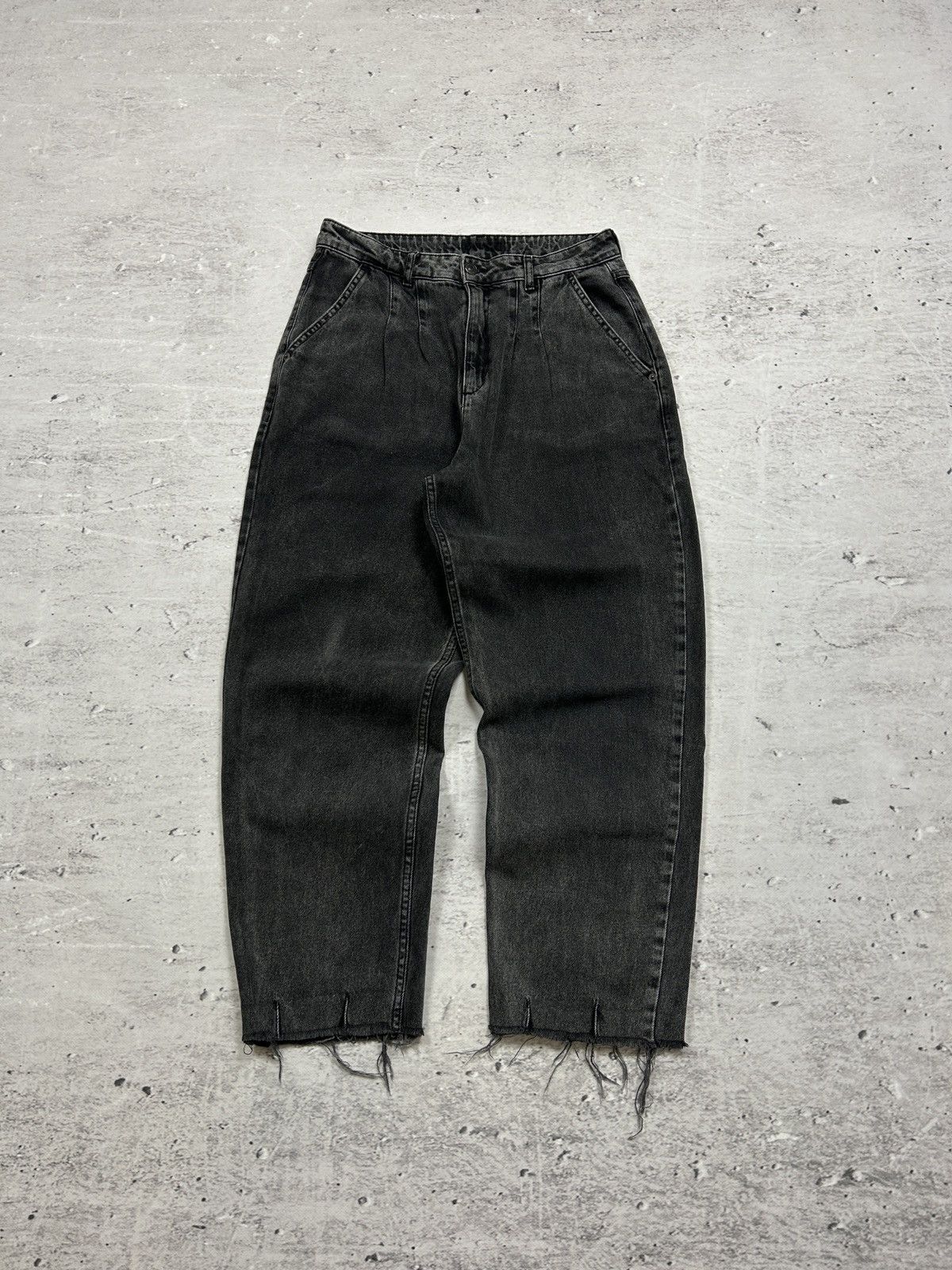 JNCO × Southpole × Vintage 💥FAST SALE💥Vintage Baggy Washed Black Cropped Denim Jeann Size US 32 / EU 48 - 2 Thumbnail