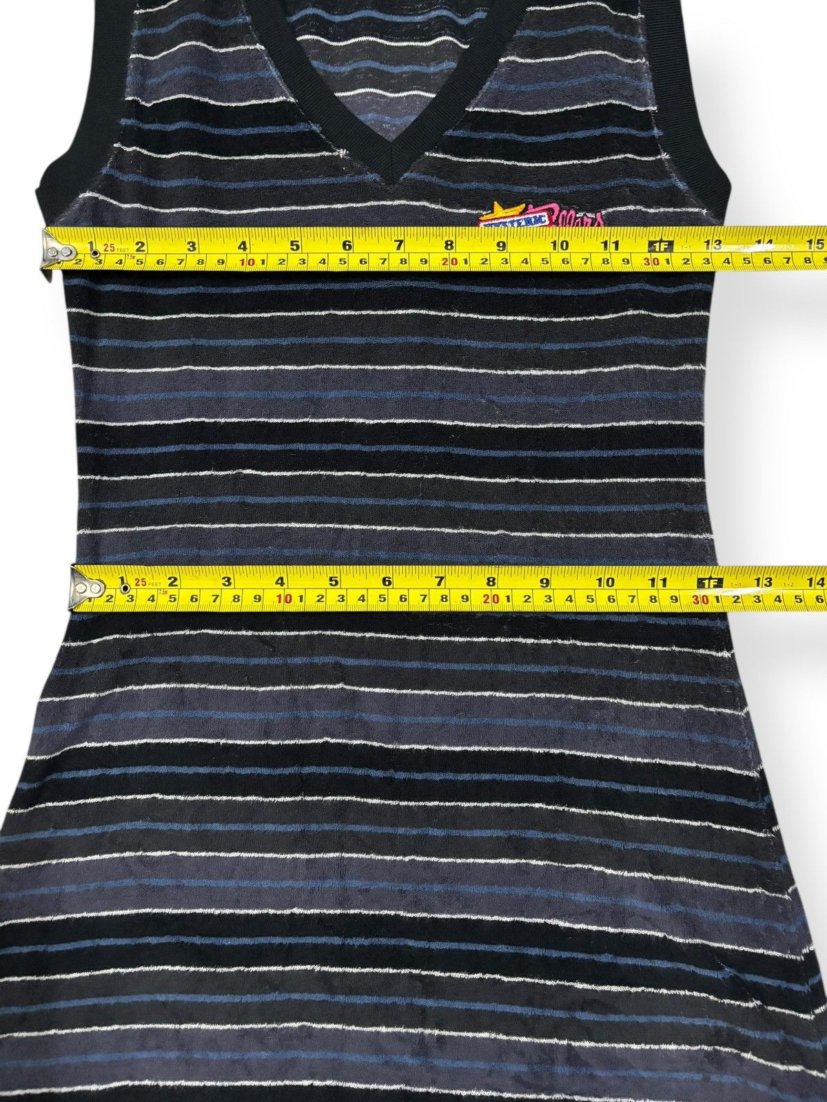 Hysteric Glamour Vintage 2000s Hysterc Glamour Striped Mini Dress Retro-style Size ONE SIZE - 10 Thumbnail