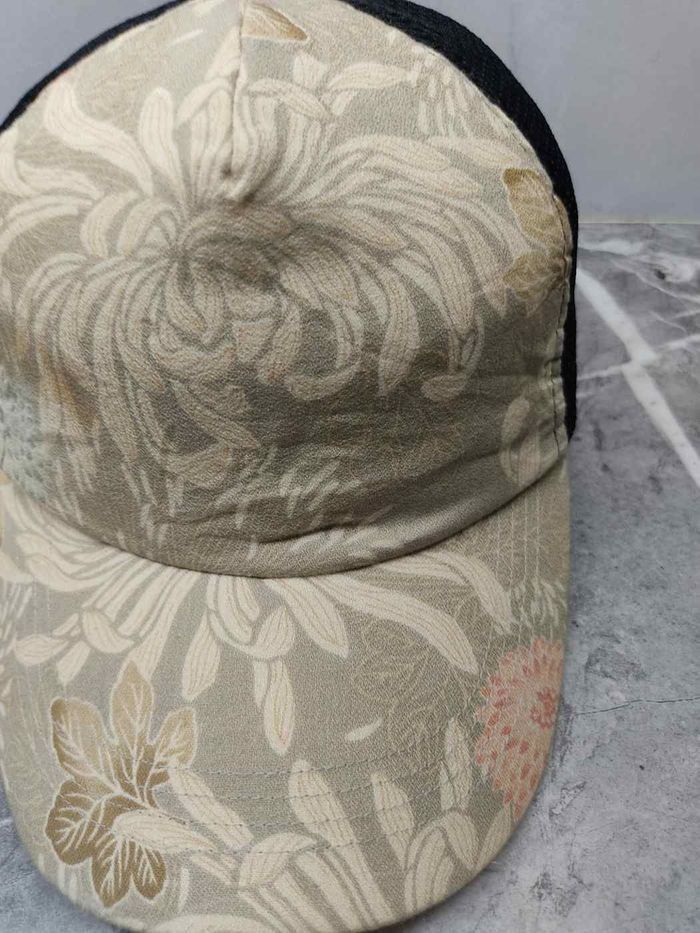 Japanese Brand Vintage Ripple Floral Japanese Style Cap Hat Size ONE SIZE - 3 Thumbnail
