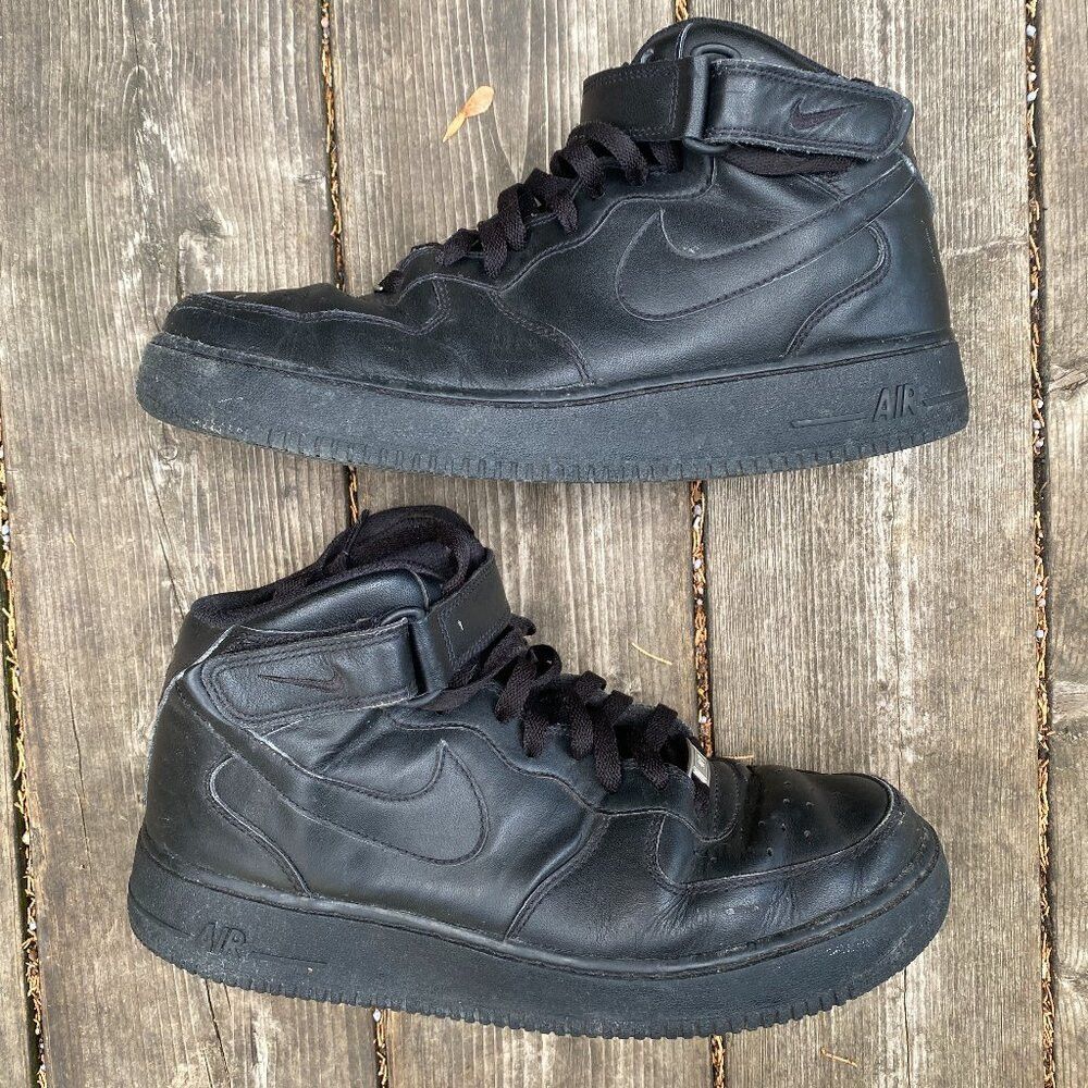 Nike Nike Air Force 1 Mid Black Size 10.5 Size US 10.5 / EU 43-44 - 1 Thumbnail