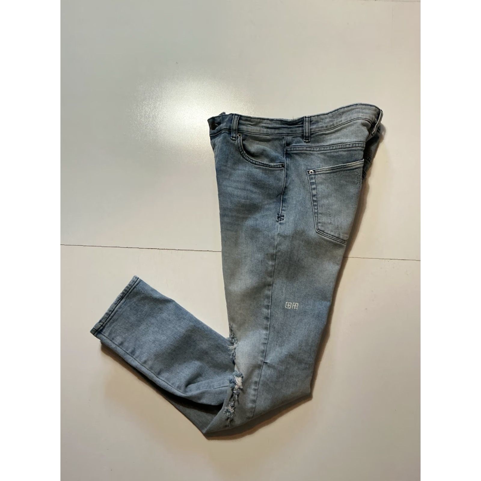 Ksubi Ksubi Chitch Philly Mid Rise Slim Fit Distressed Blue Denim Jeans Sz. 32 Mens Size US 32 / EU 48 - 4 Thumbnail