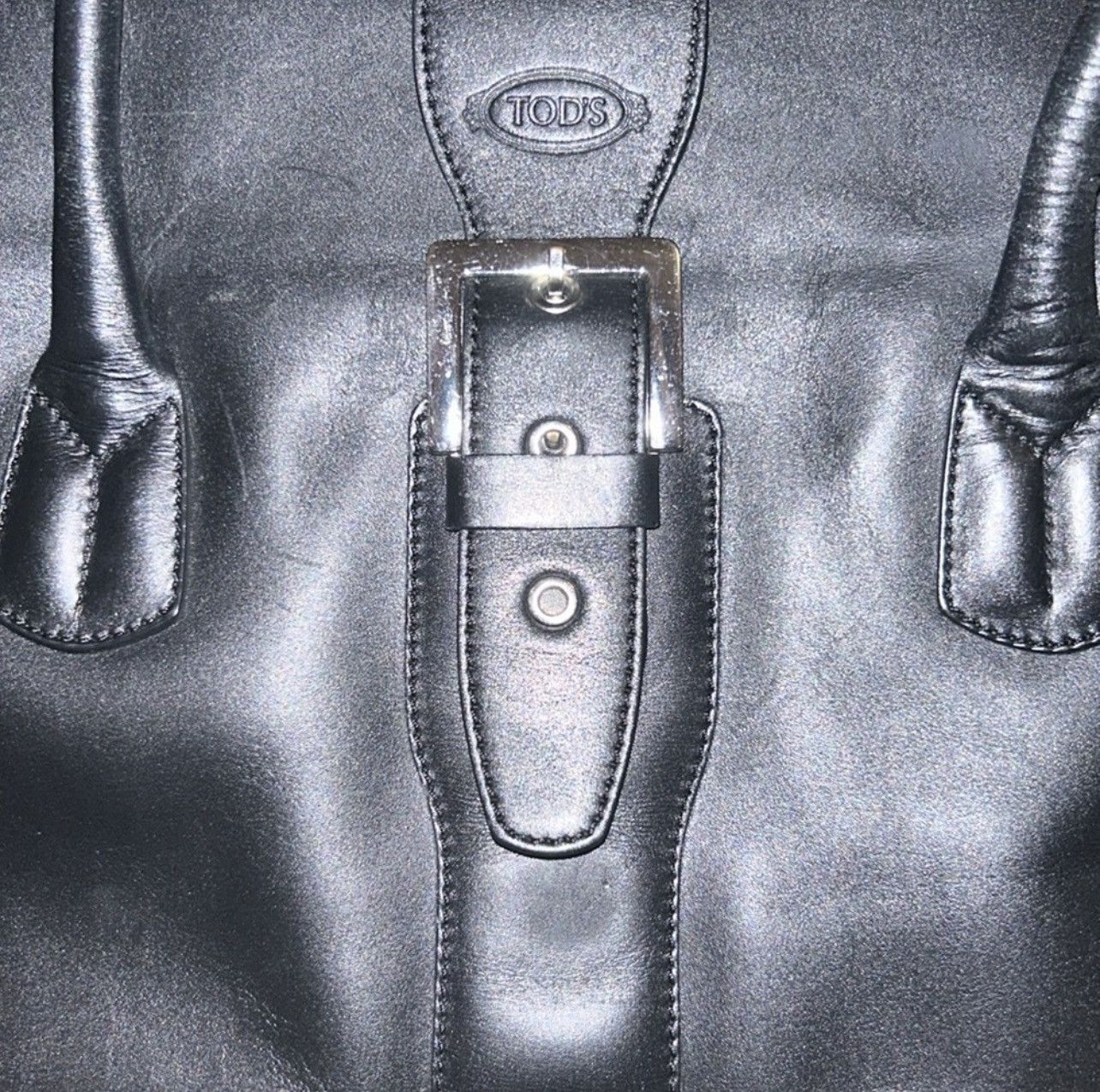 Tod's Tod's Vintage Black Leather Weekender Shoulder Bag W/ Duster Size ONE SIZE - 5 Thumbnail