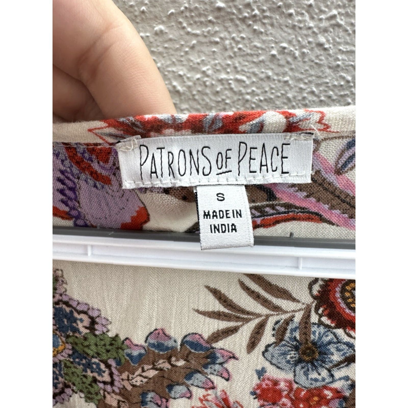 Vintage Patrons Of Peace Womens Dress Maxi Floral Faux Wrap Dress Size S White Flutter Sleeve V-Neck Dress Long Sleeve Size S / US 4 / IT 40 - 5 Thumbnail
