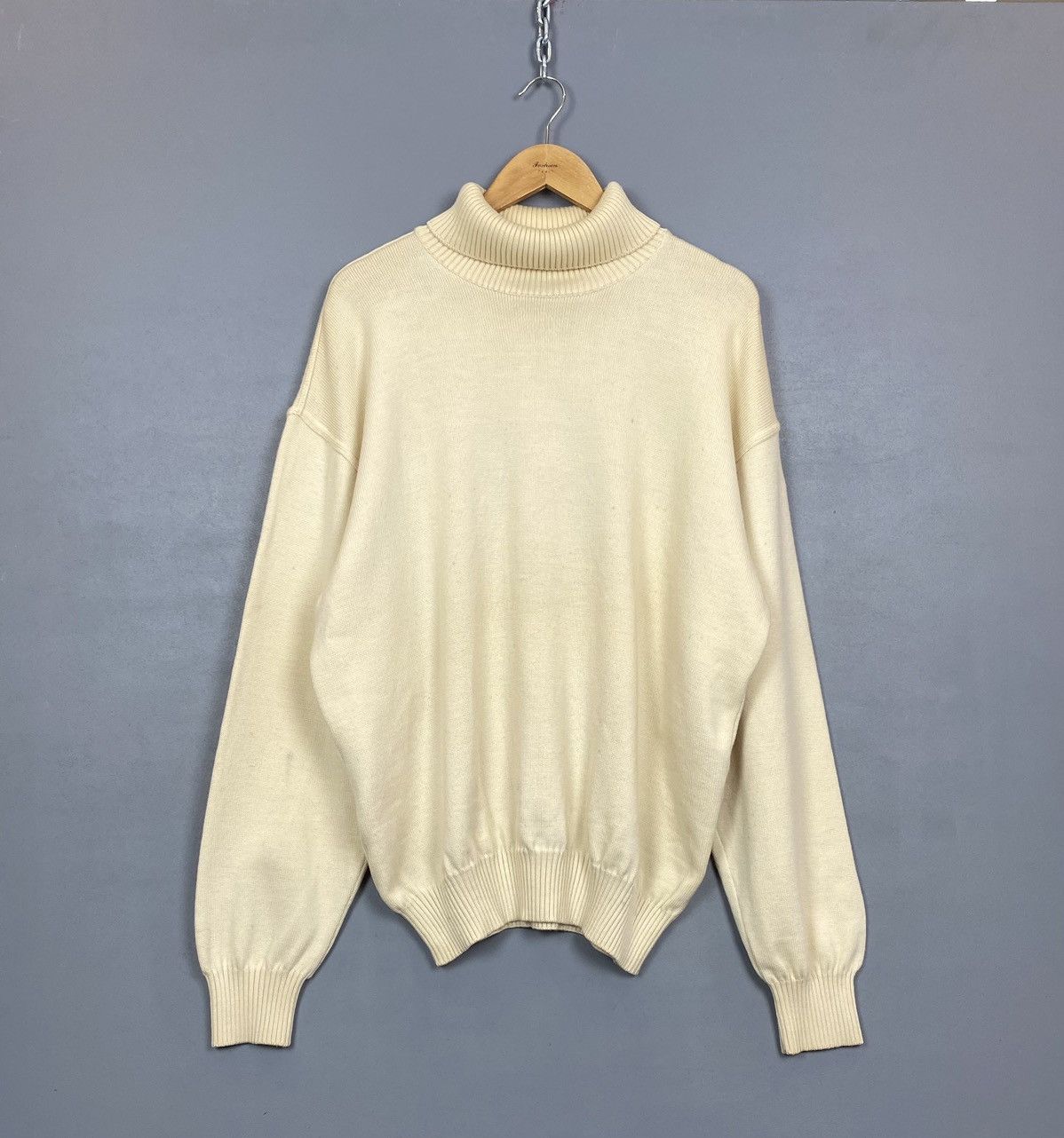 image of Paul Shark Paul & Shark Yachting Long Sleeve 100% Wool Sweater Size 2Xl in Beige, Men's