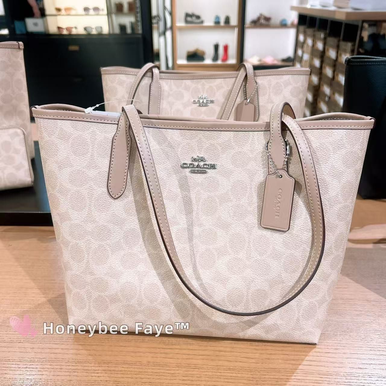 Coach Medium City Tote Bag In Signature Canvas CDX82 Size ONE SIZE - 9 Thumbnail