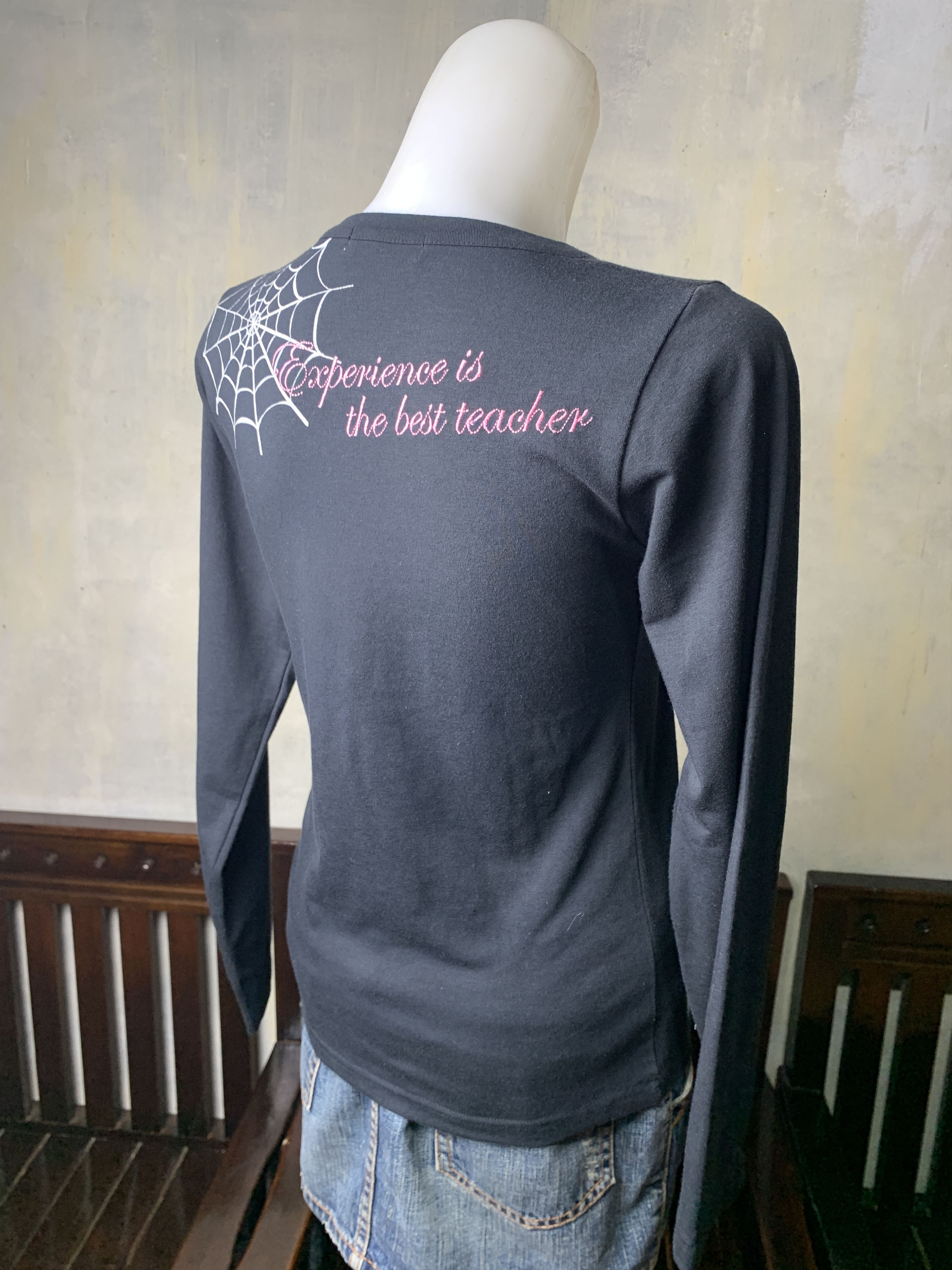 Japanese Brand sucure pomme Black Spider Poem Tee (S) Size S / US 4 / IT 40 - 3 Thumbnail