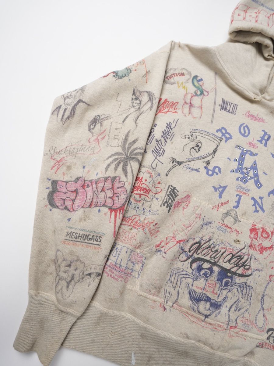 Born X Raised × Saint Michael Saint Michael x Born X Raised Graffiti Hoodie Size US M / EU 48-50 / 2 - 7 Thumbnail
