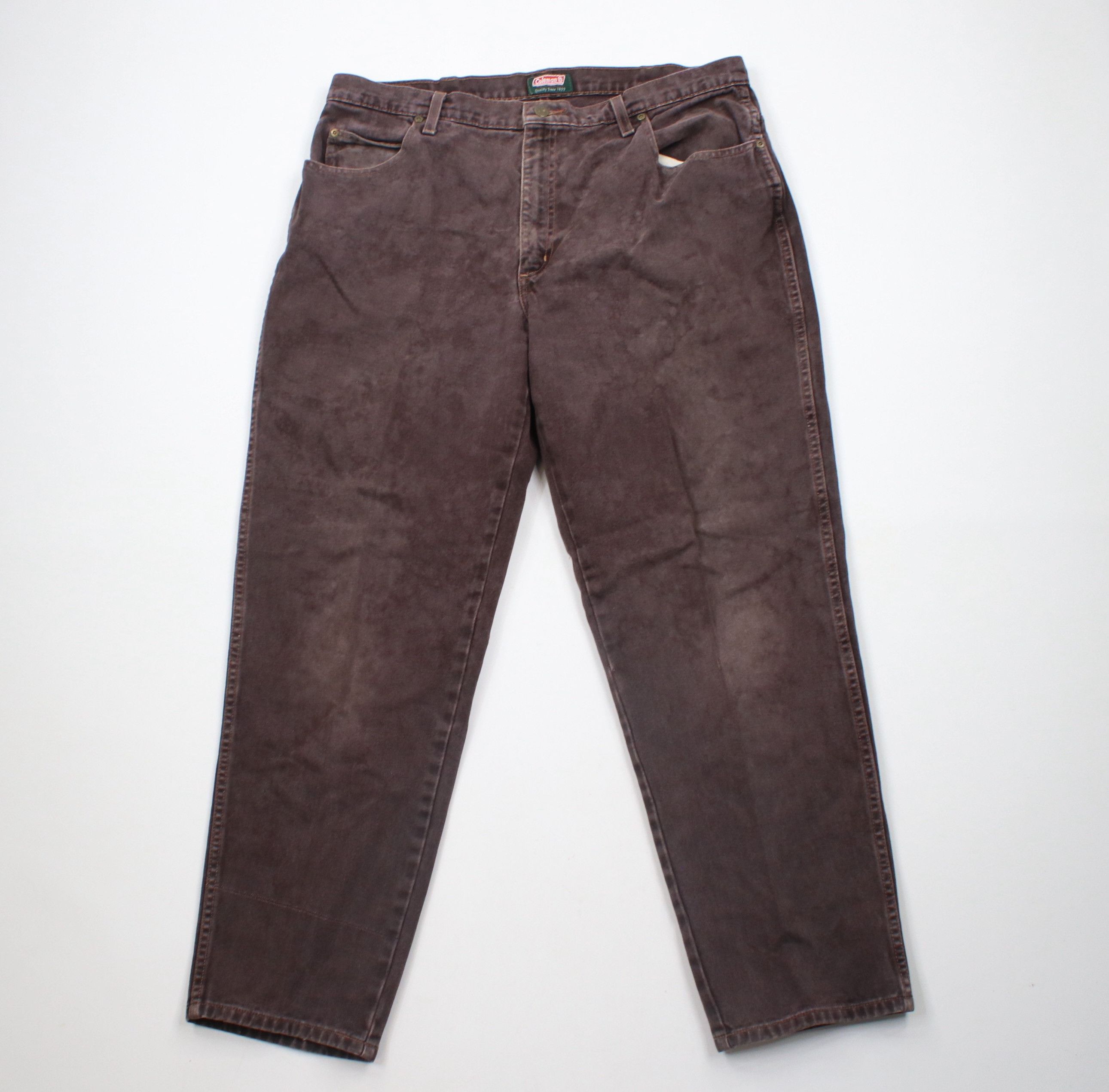 Vintage Vintage 90s Streetwear Relaxed Tapered Leg Denim Jeans Brown Size US 38 / EU 54 - 1 Thumbnail