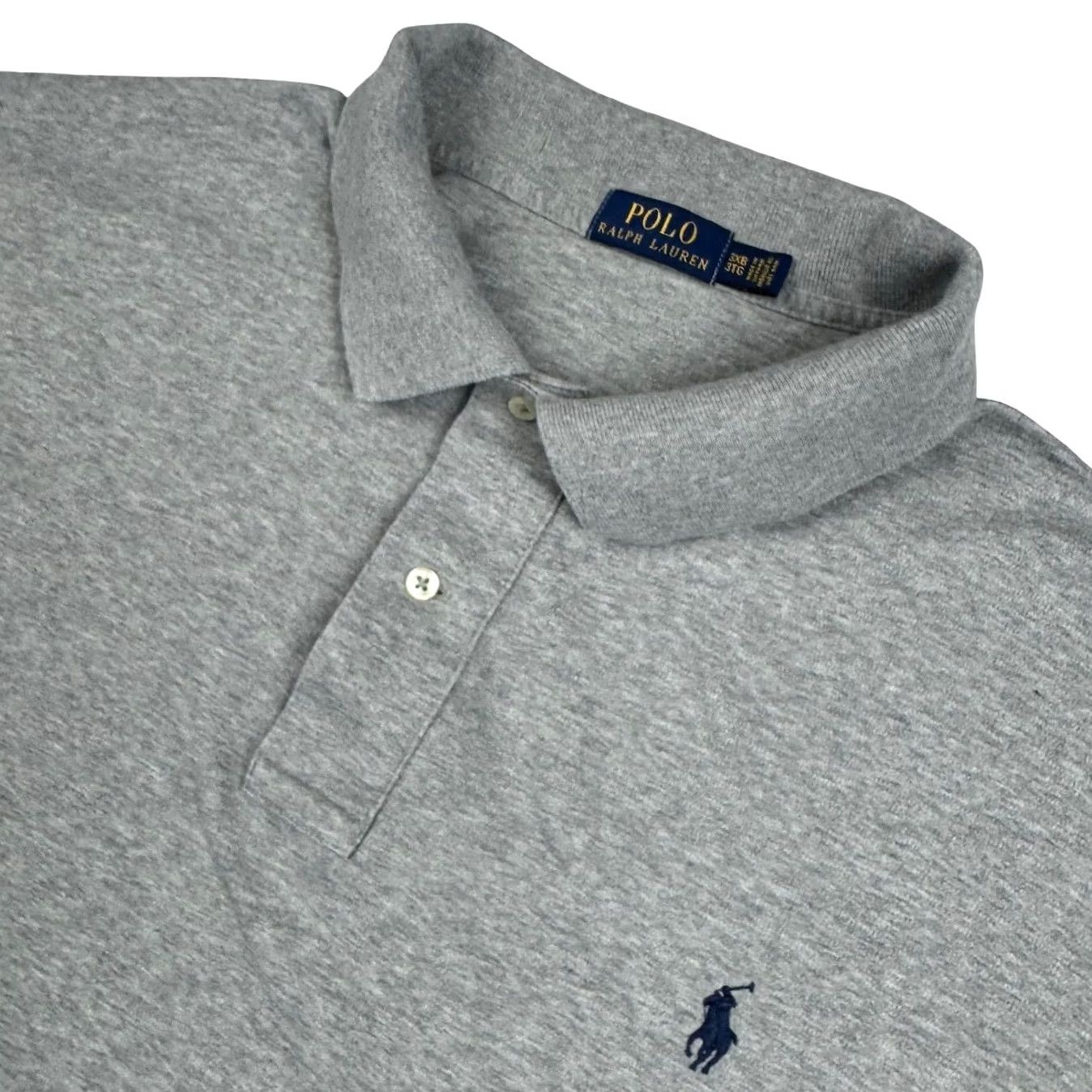 Polo Ralph Lauren Polo Ralph Lauren Polo Shirt S/S 100% Cotton Gray BIG 3XB Mens Shirt Polo Size US XXL / EU 58 / 5 - 2 Thumbnail