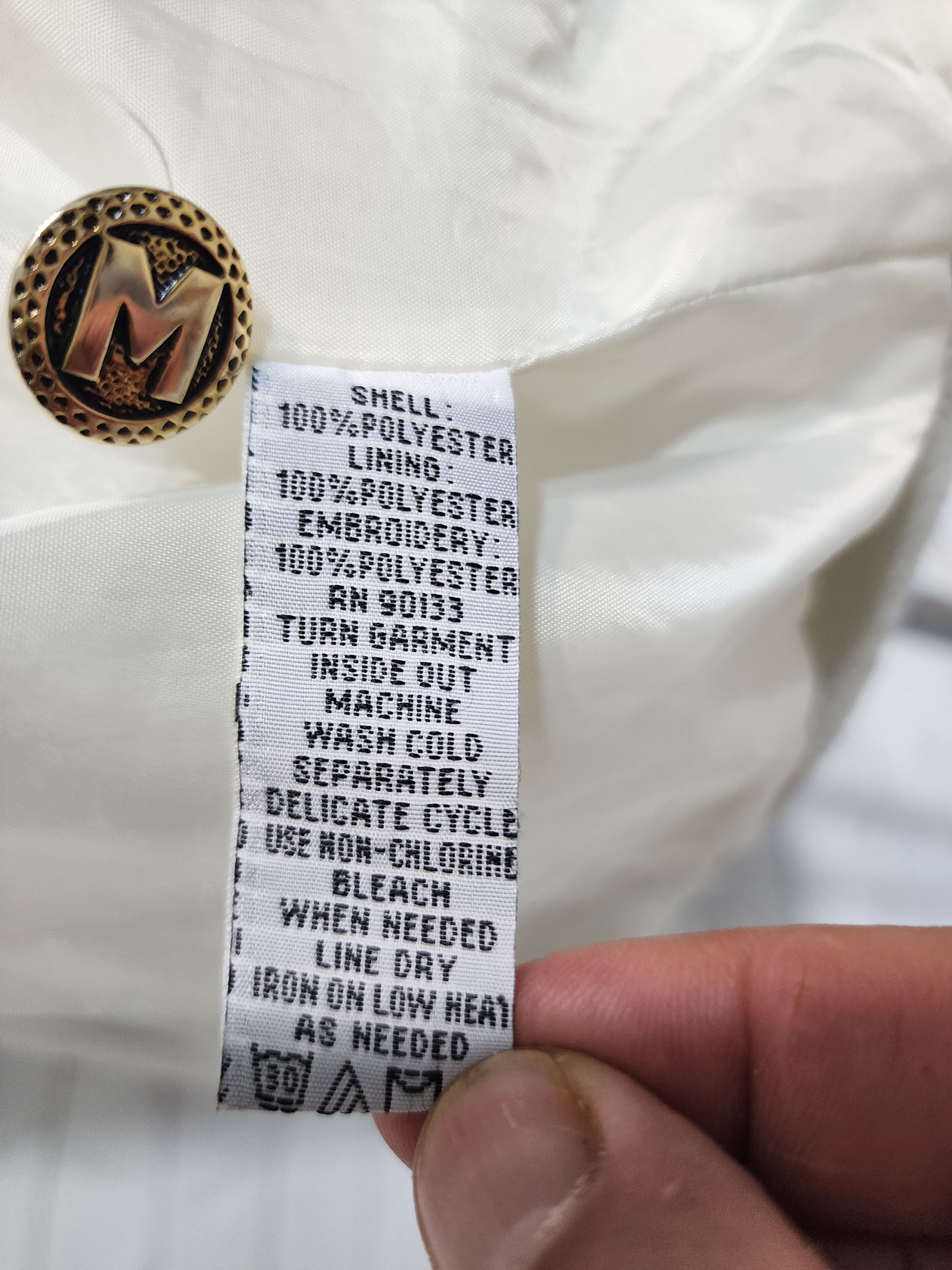Designer Women's White Fleece Jacket. Colorful Embroidery. Size XXL / US 16-18 / IT 52-54 - 10 Thumbnail