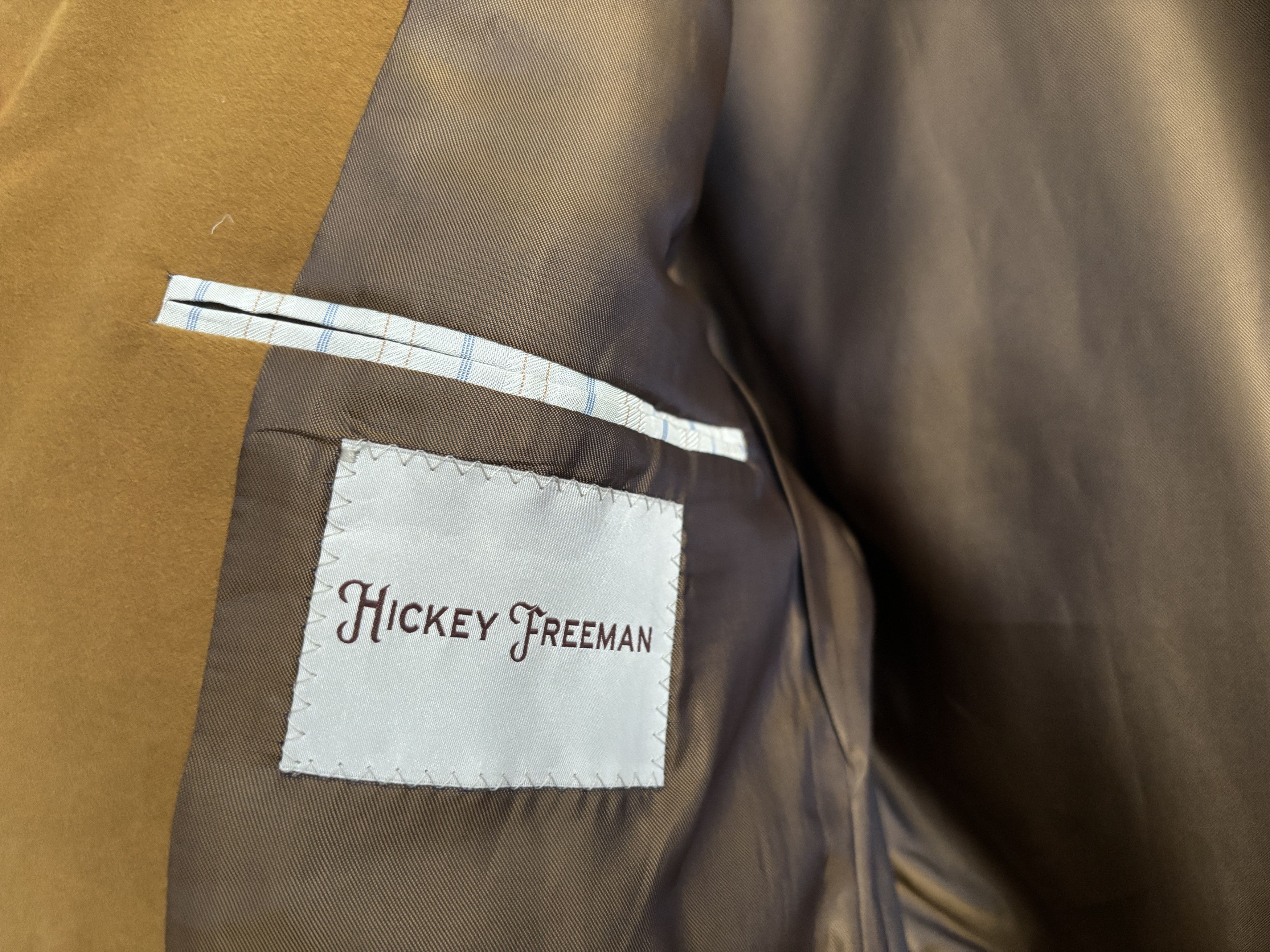 Hickey Freeman $1100 Tan/ Brown Cotton Velvet Sport Coat - 40 Size 40R - 10 Thumbnail