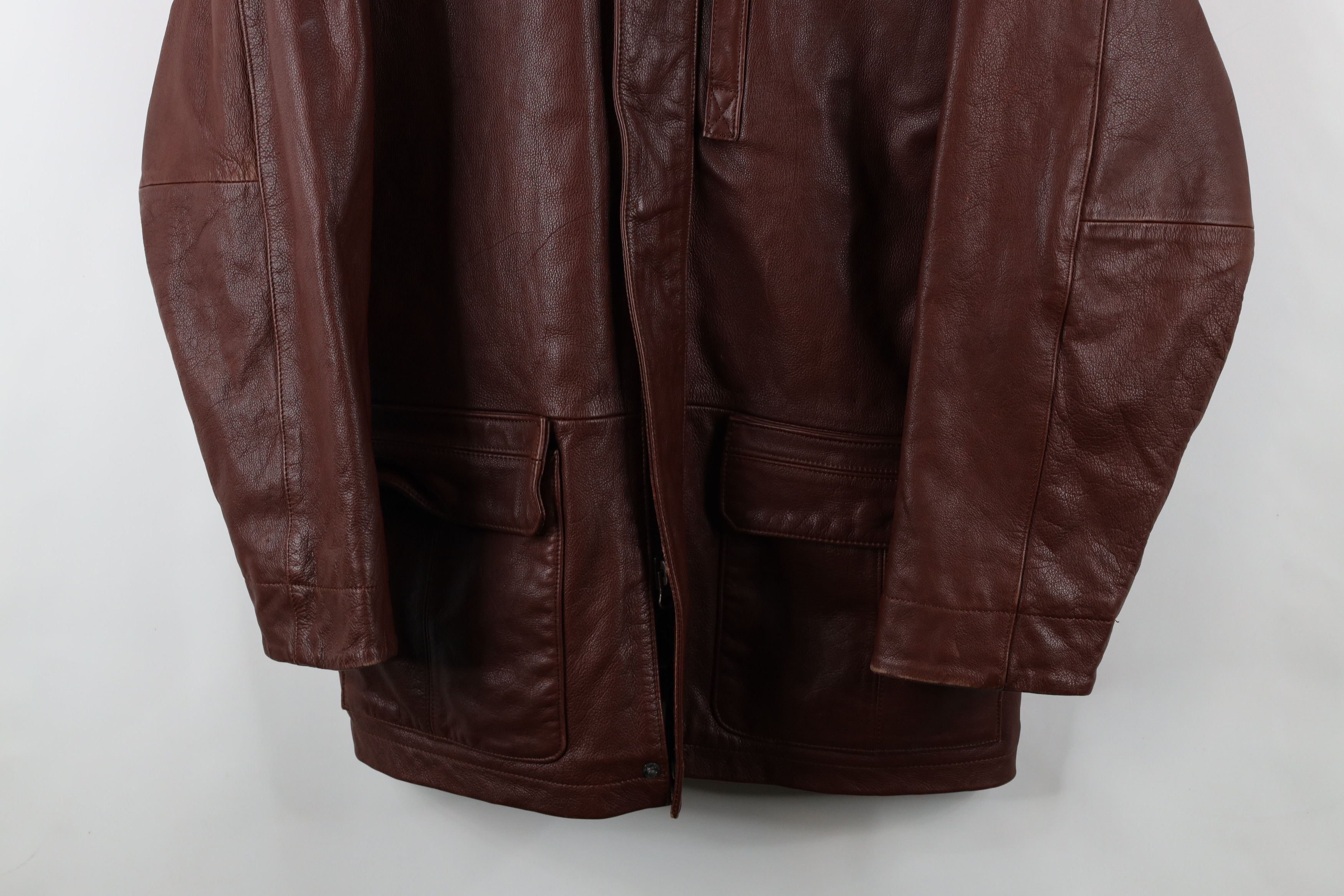 Vintage Vintage 90s Streetwear Quilted Leather Chore Barn Jacket Size US M / EU 48-50 / 2 - 3 Thumbnail