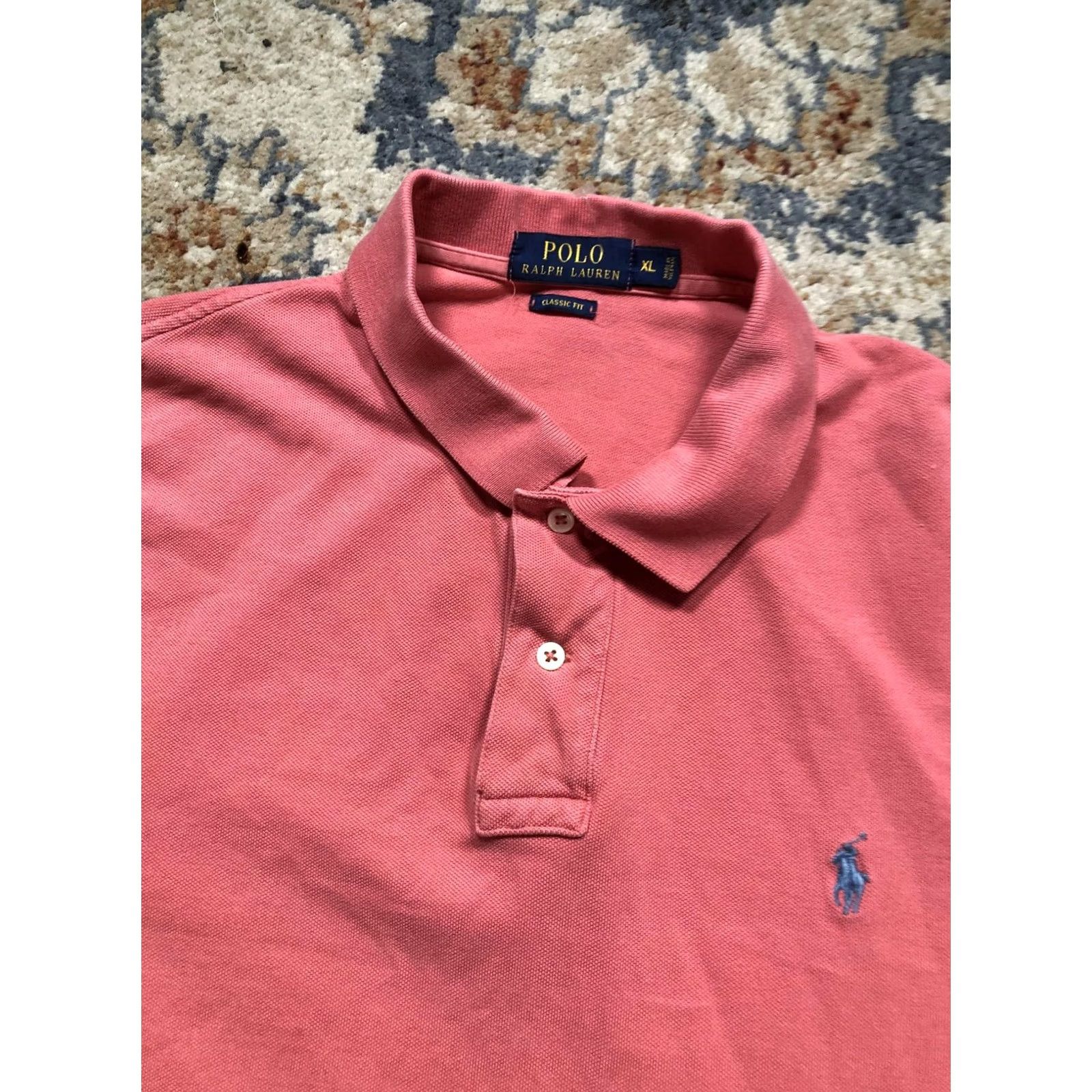 Polo Ralph Lauren Polo Ralph Lauren Polo Shirt Mens XL Pink Classic Fit Short Sleeve Pony Logo Size US XL / EU 56 / 4 - 6 Thumbnail
