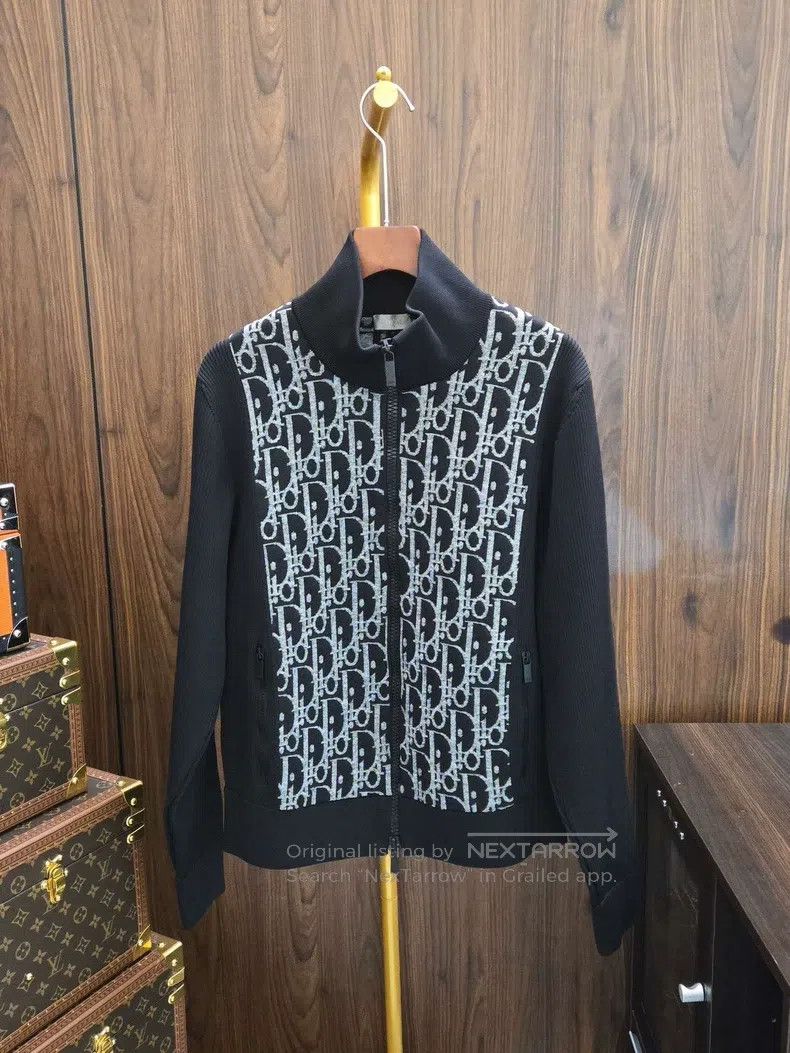 Dior Dior 3D letter logo full print stitching knitted jacket Size US M / EU 48-50 / 2 - 1 Thumbnail