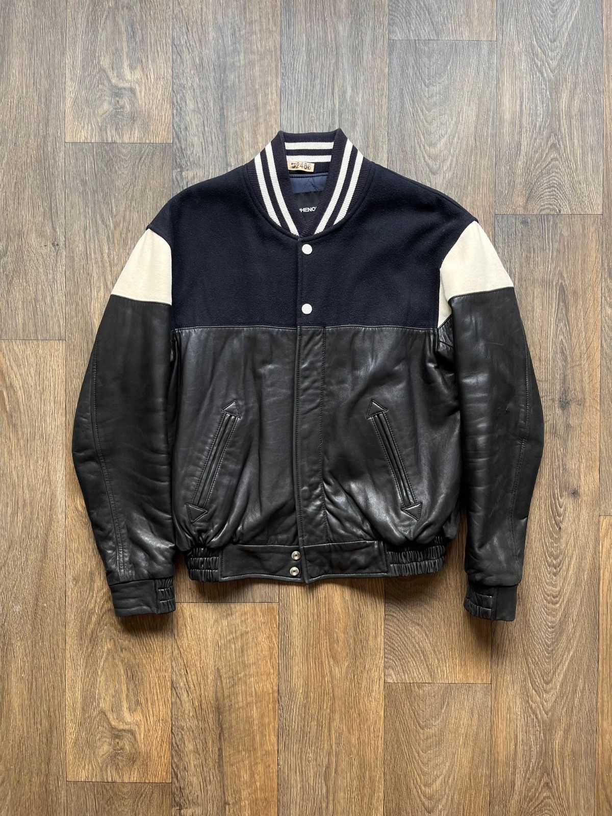 AW12 Hybrid Varsity Leather Jacket