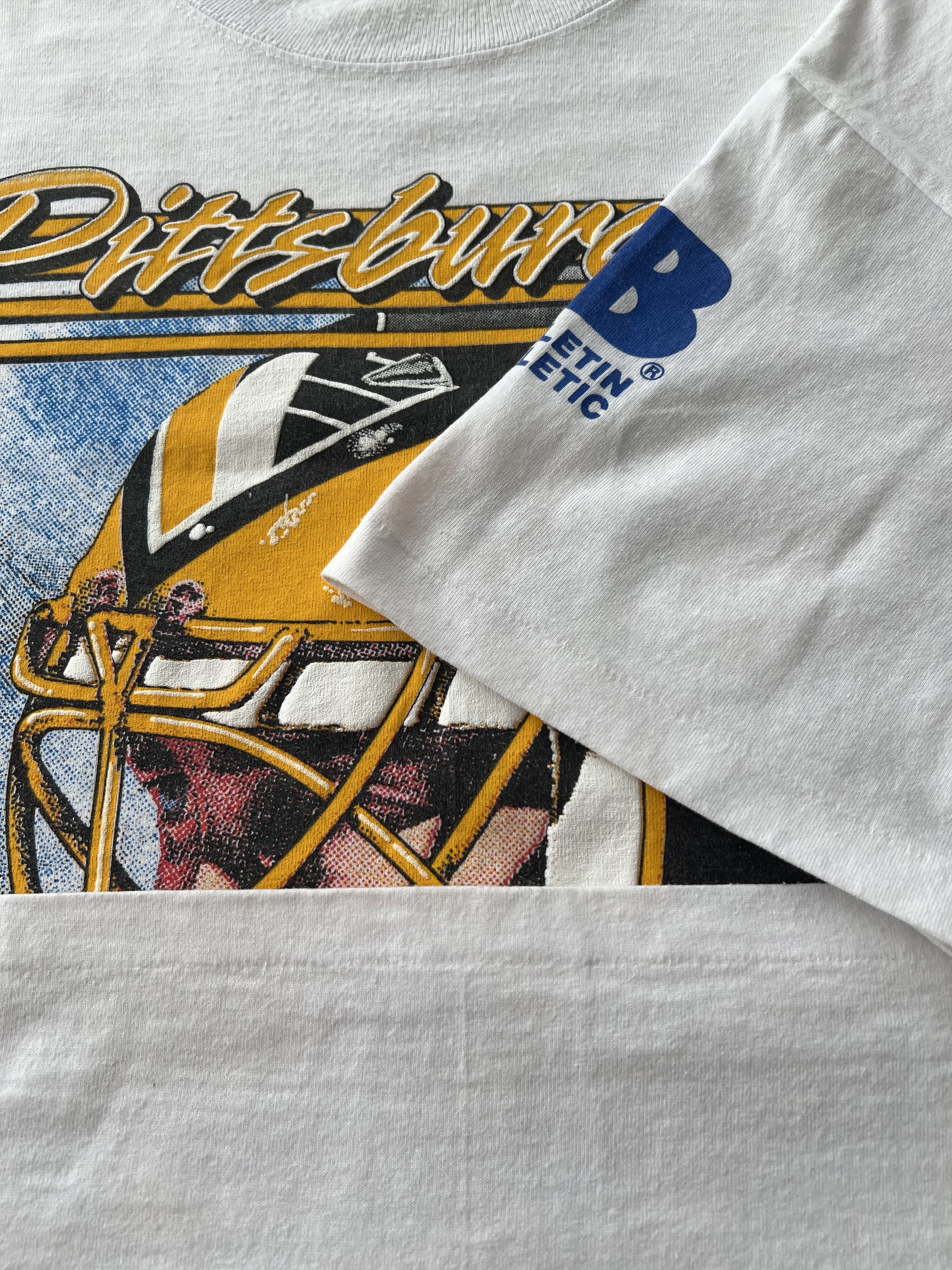 NHL Vintage 1992 Pittsburgh Penguins NHL Hockey White T-shirt Size US XL / EU 56 / 4 - 8 Thumbnail