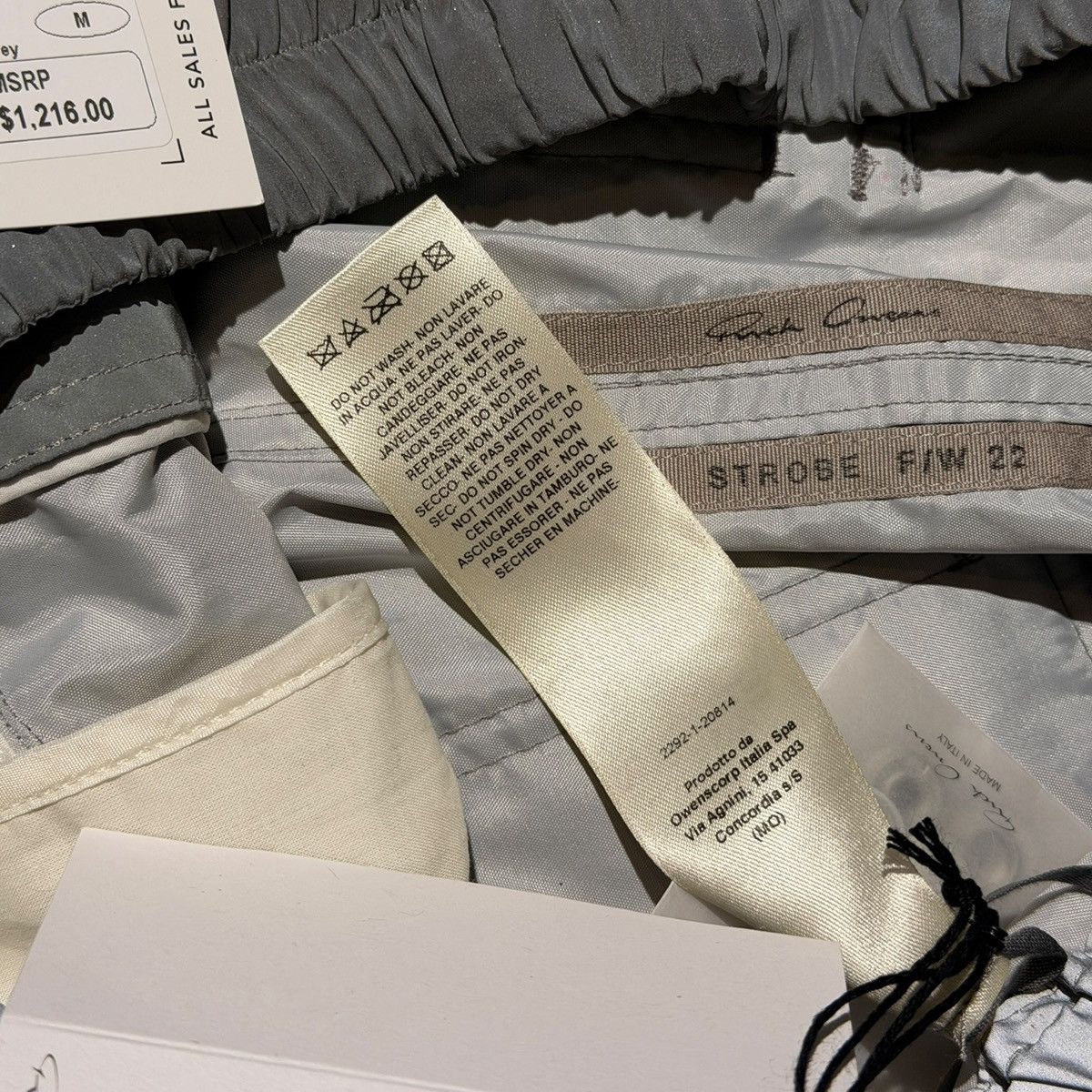 Rick Owens Fw22 strobe moon reflective bahaus cargo Size US 32 / EU 48 - 4 Thumbnail