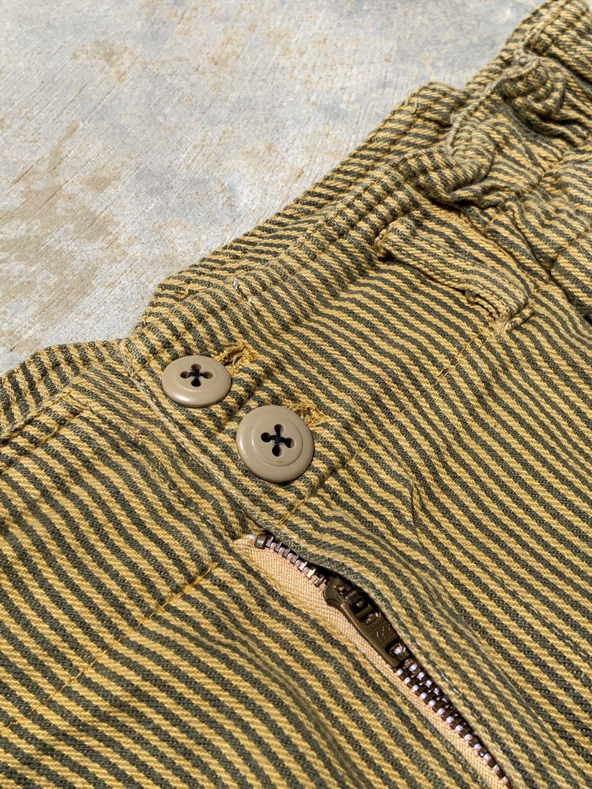 Japanese Brand × Vintage Vintage Elvis Japan Stripe Yellow Double Button Pants Size US 32 / EU 48 - 4 Thumbnail