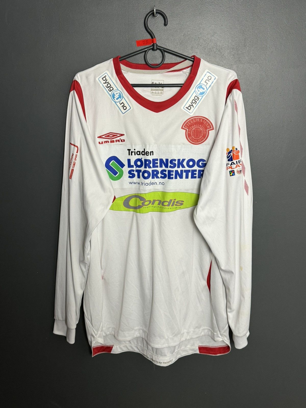 Umbro Fjellhamar FK Away Match Worn Football Soccer Jersey T-Shirt Size US XL / EU 56 / 4 - 1 Thumbnail