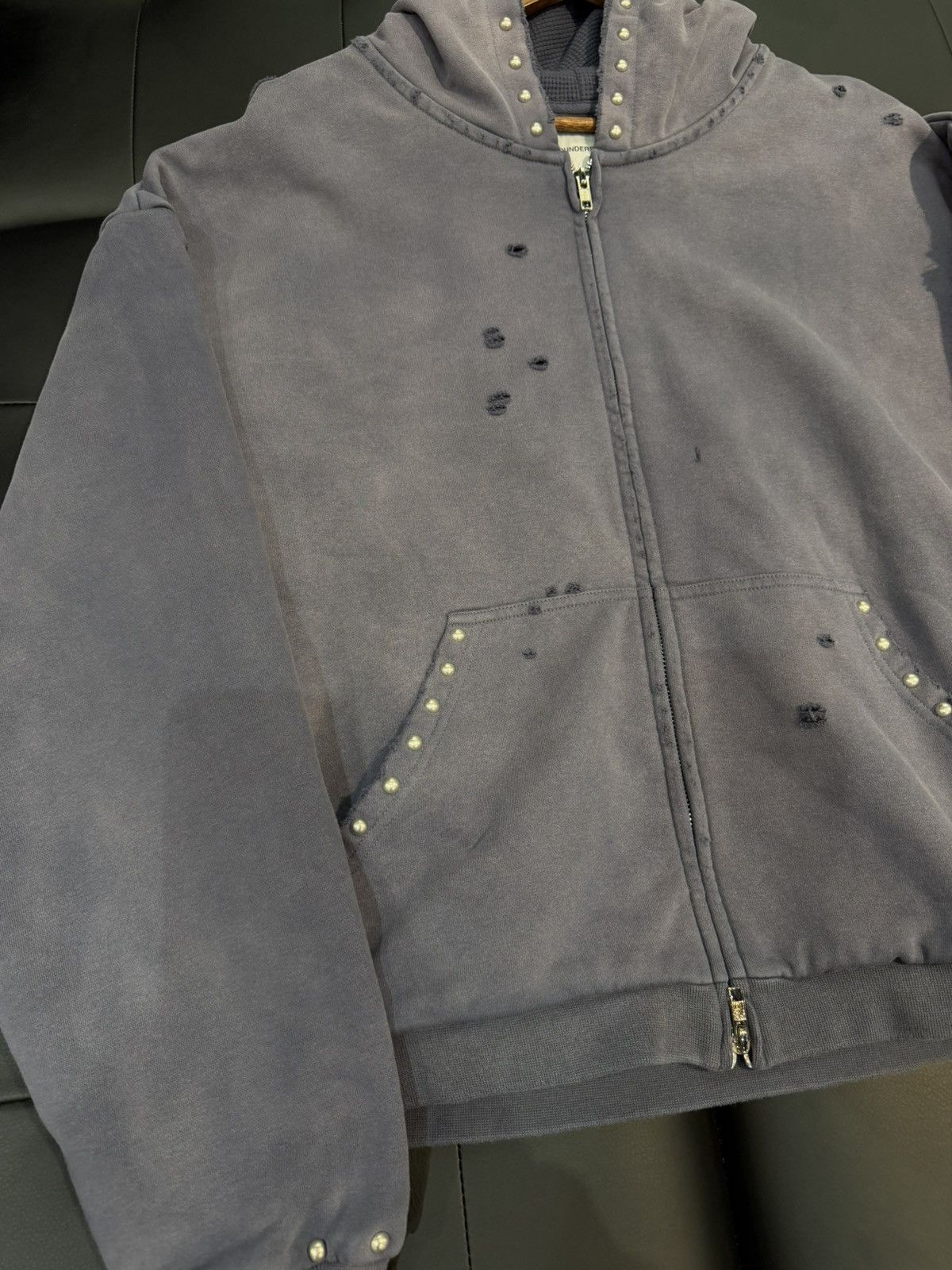 Misunderstood Size M - Misunderstood CICI Zip Up Washed Blue Size US M / EU 48-50 / 2 - 2 Thumbnail