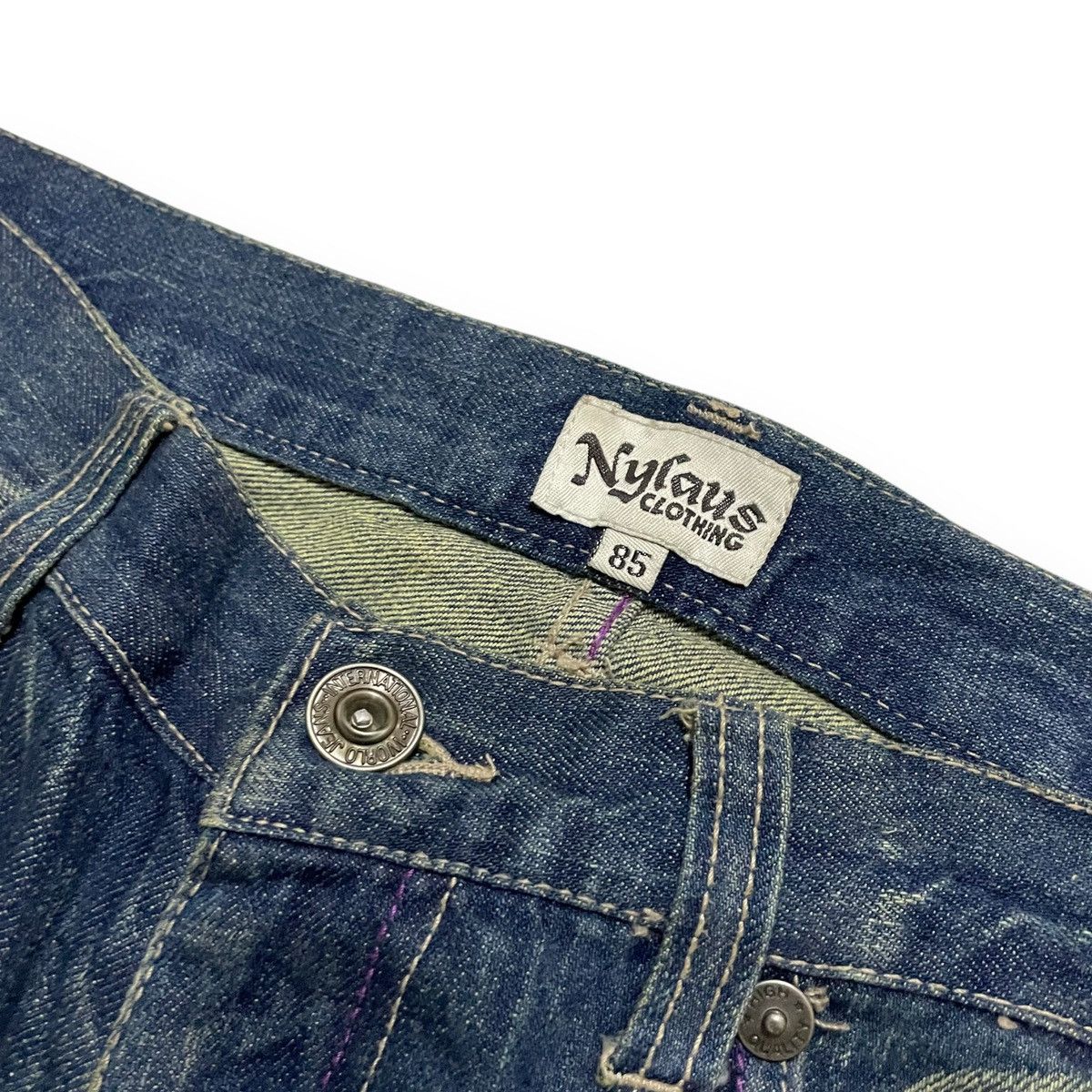 If Six Was Nine ORIGINAL VINTAGE NYLAUS PREMIUM SPLASHED DENIM (35×45) Size US 35 - 4 Thumbnail