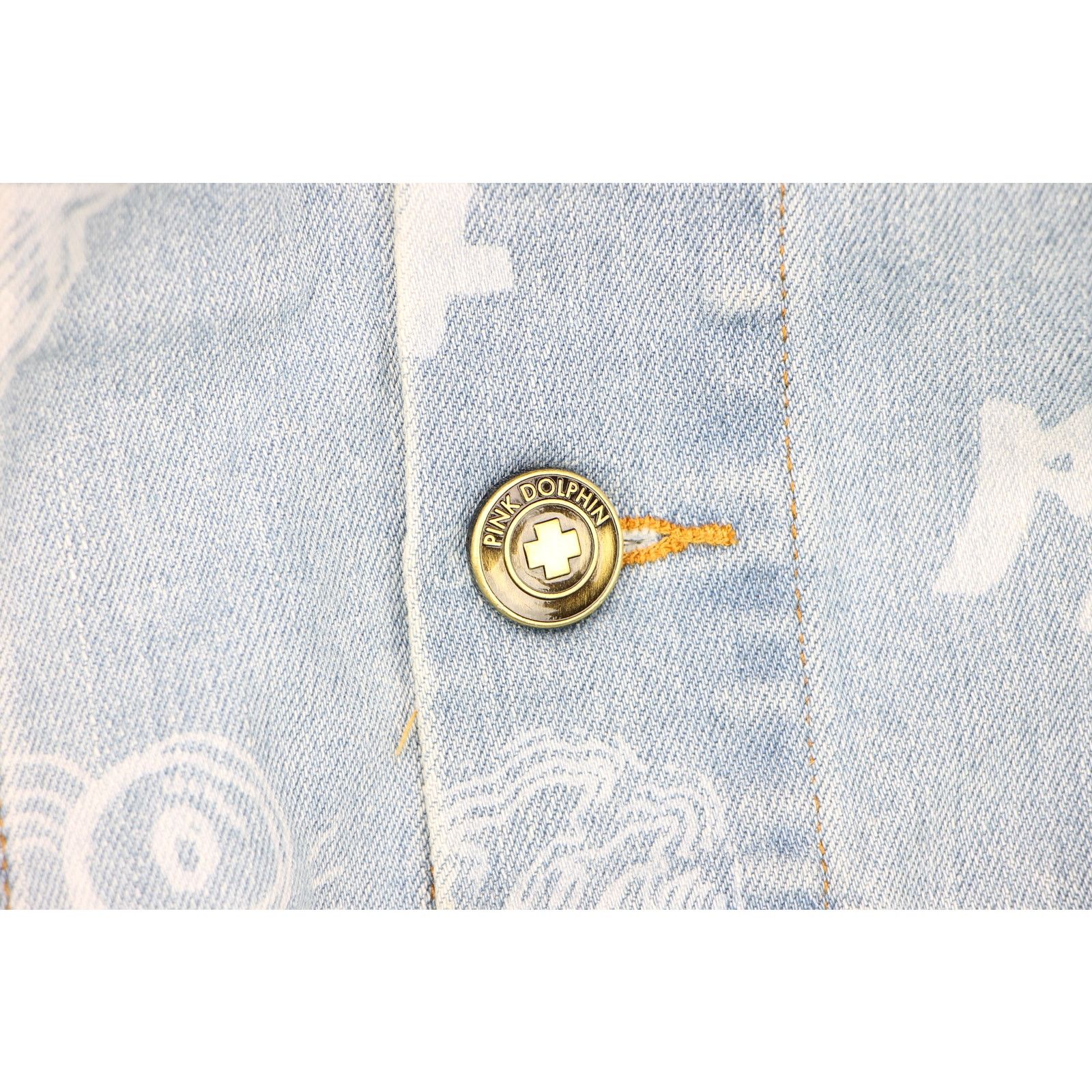 Pink Dolphin Pink Dolphin Scribbles All Over Trucker Denim Jean Jacket L Size US L / EU 52-54 / 3 - 6 Thumbnail