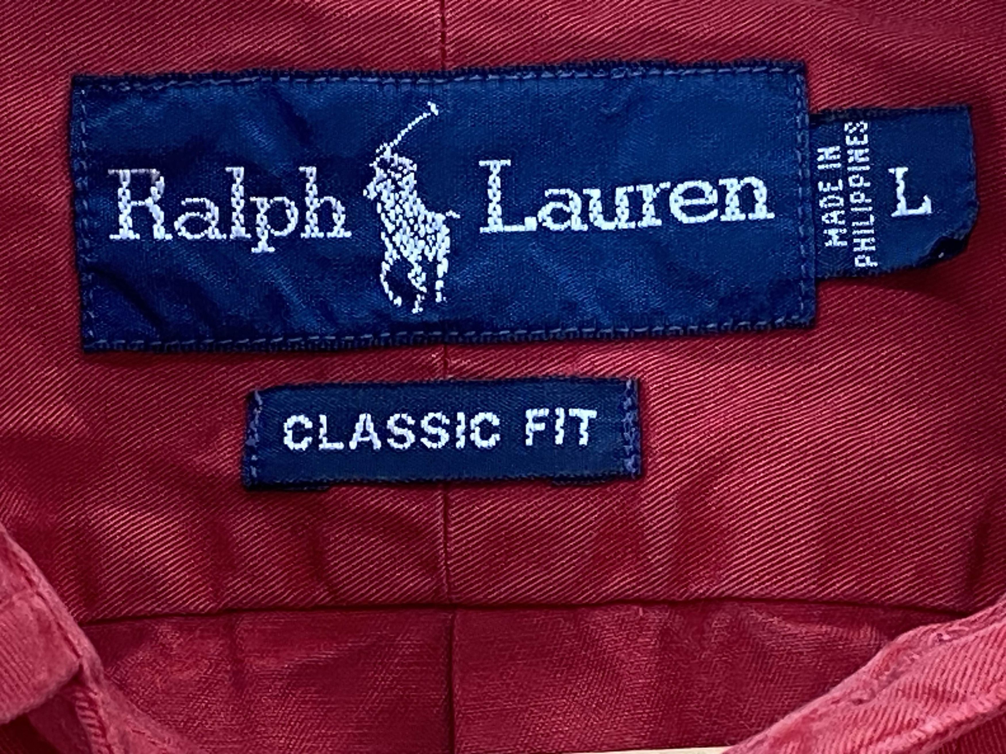 Polo Ralph Lauren × Vintage Vintage Polo Ralph Lauren Red Short Sleeve Shirt Size US L / EU 52-54 / 3 - 7 Thumbnail