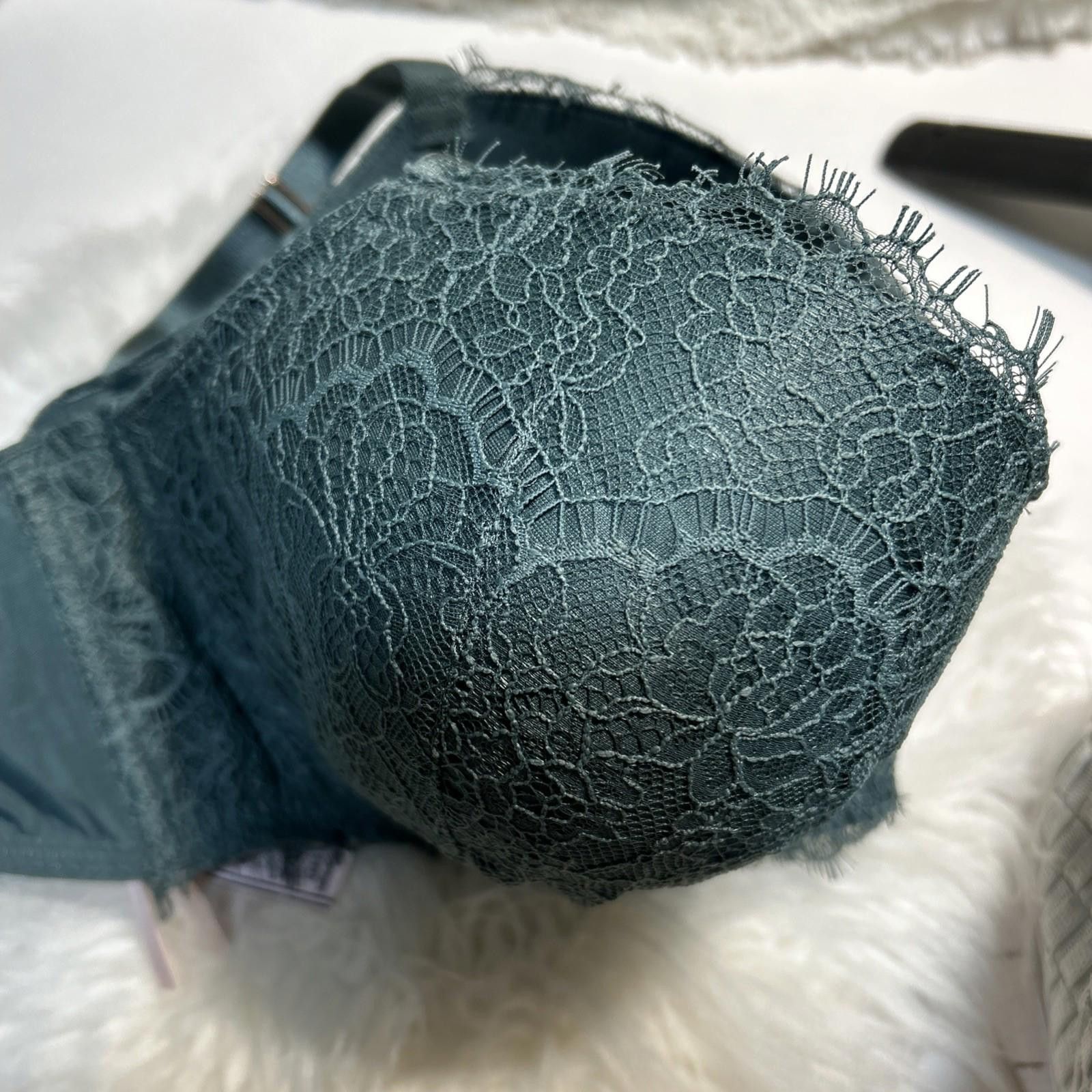 Other Victoria's Secret 38DD LACE PUSH-UP BRA *Midnight Jade* Size ONE SIZE - 8 Thumbnail