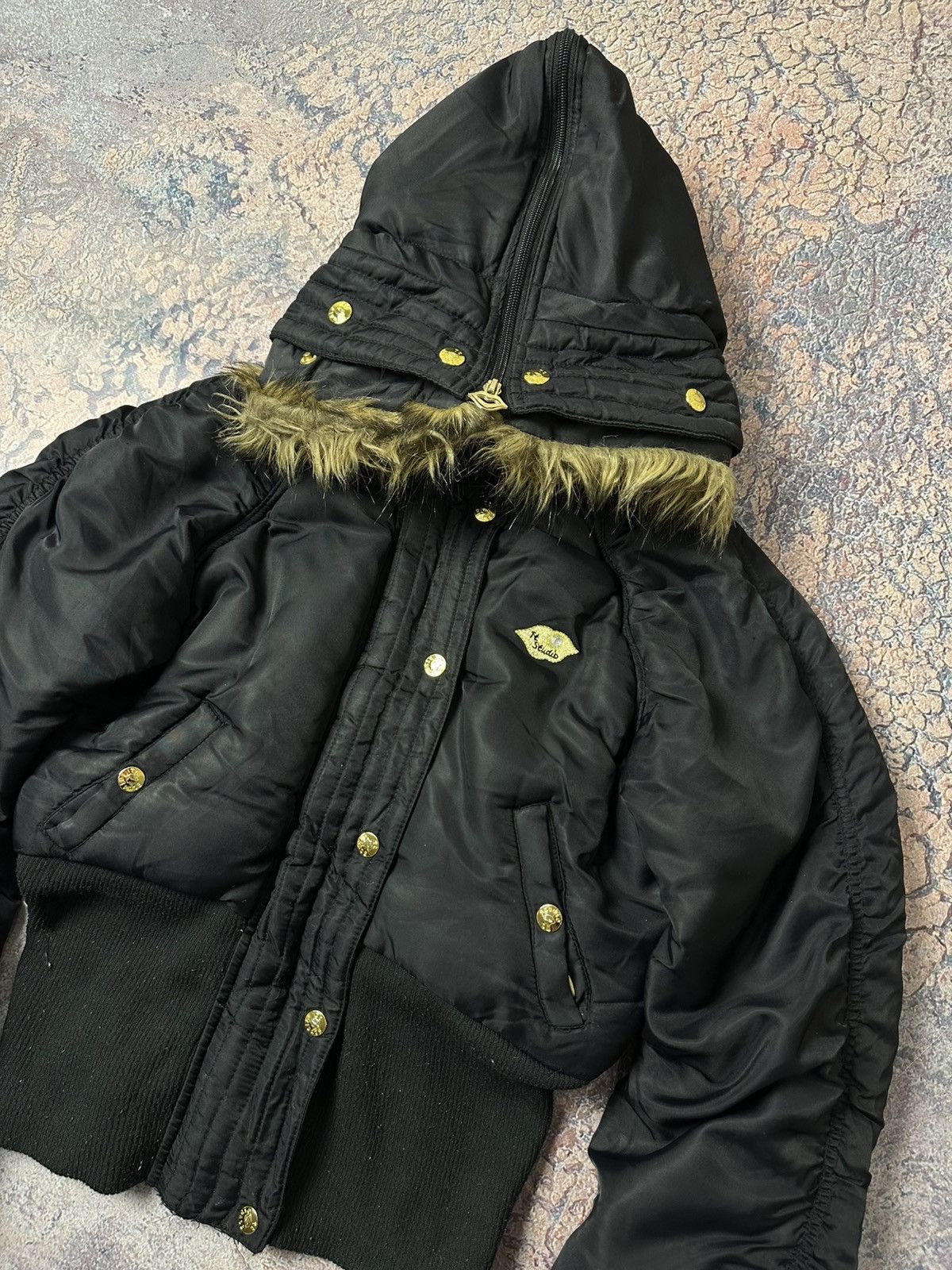 20471120 Fur Jacket PUFFER BOMBER LGB Style Size US S / EU 44-46 / 1 - 3 Thumbnail
