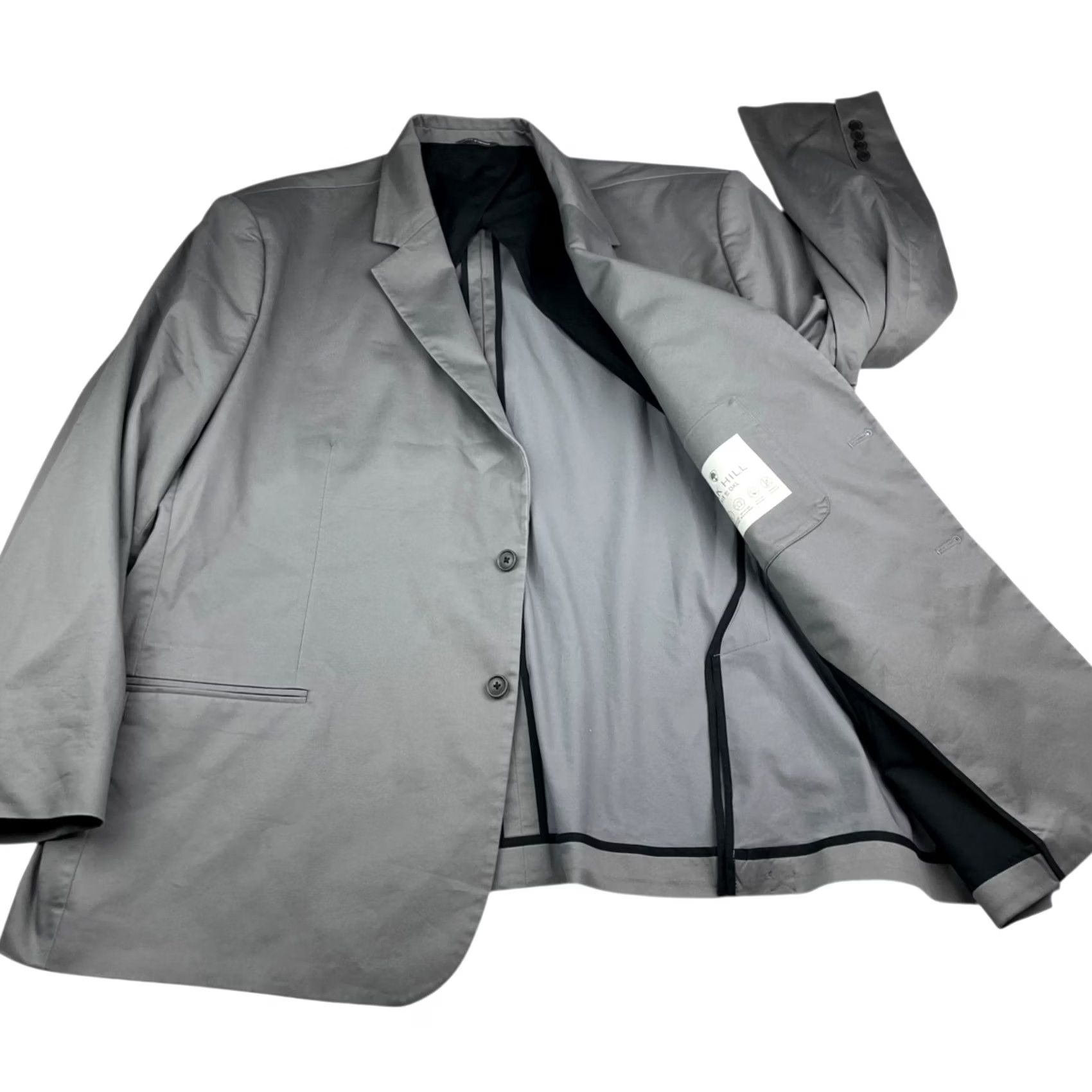 Vintage Oak Hill Men’s FIT By DXL Performance Blazer 2-Button Gray 3XLT / 54L 56L Big & Tall Regular Blazer Mens Gray Jacket Size 48R - 3 Thumbnail