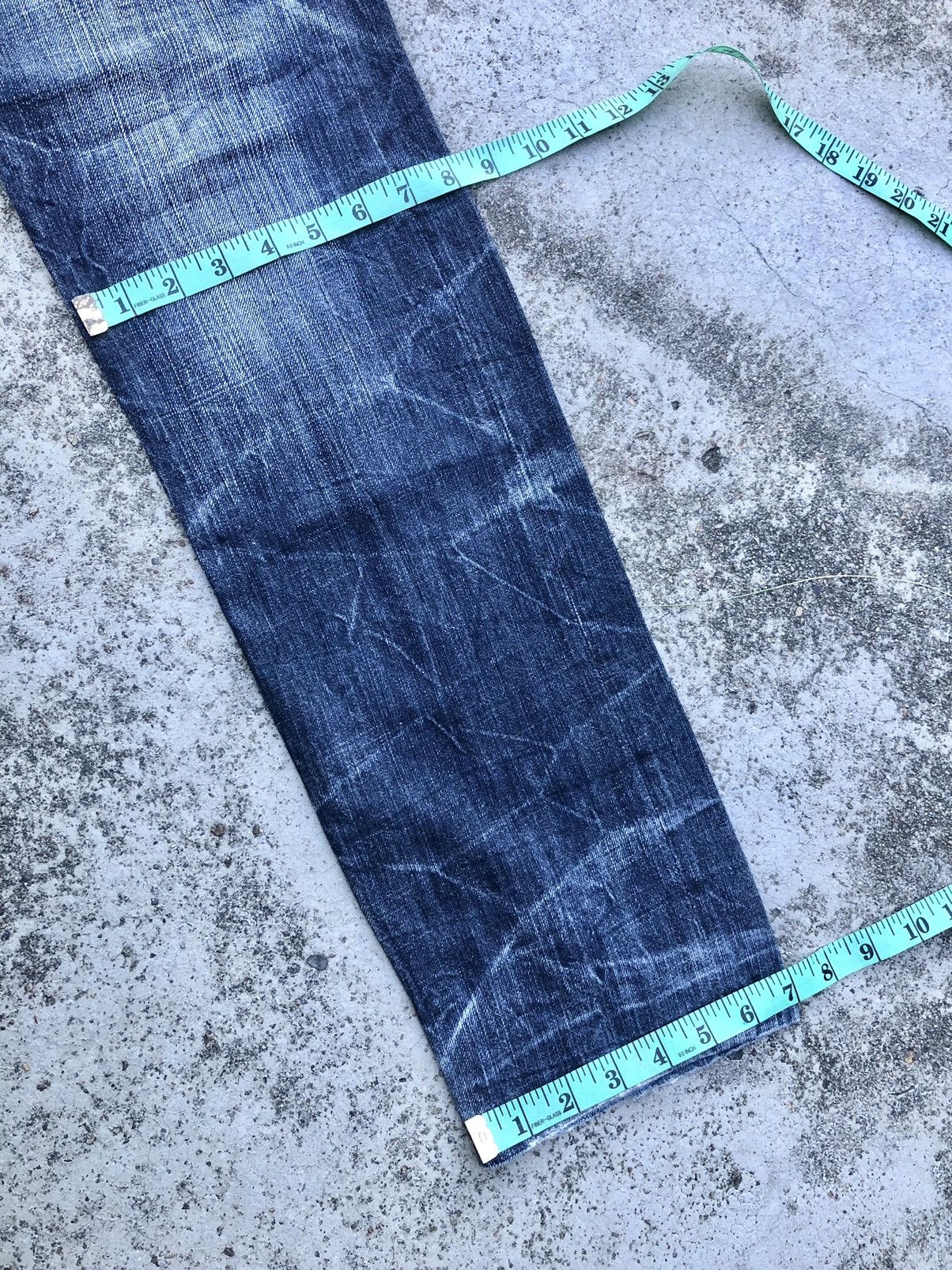 Japanese Brand DOUBLE WAIST WASHED BLUE SIRMIONE DENIM Size US 31 - 9 Thumbnail