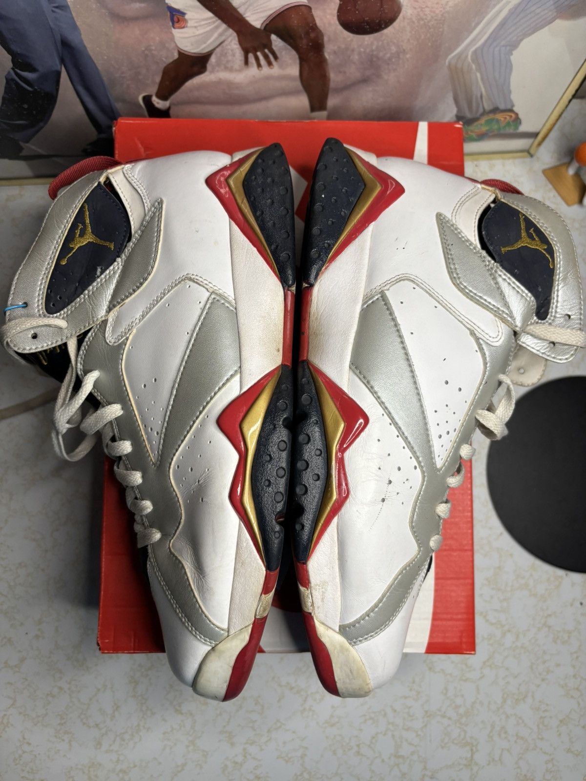 Jordan Brand Air Jordan 7 Retro 2012 Olympic 2012 Size US 10.5 / EU 43-44 - 4 Thumbnail