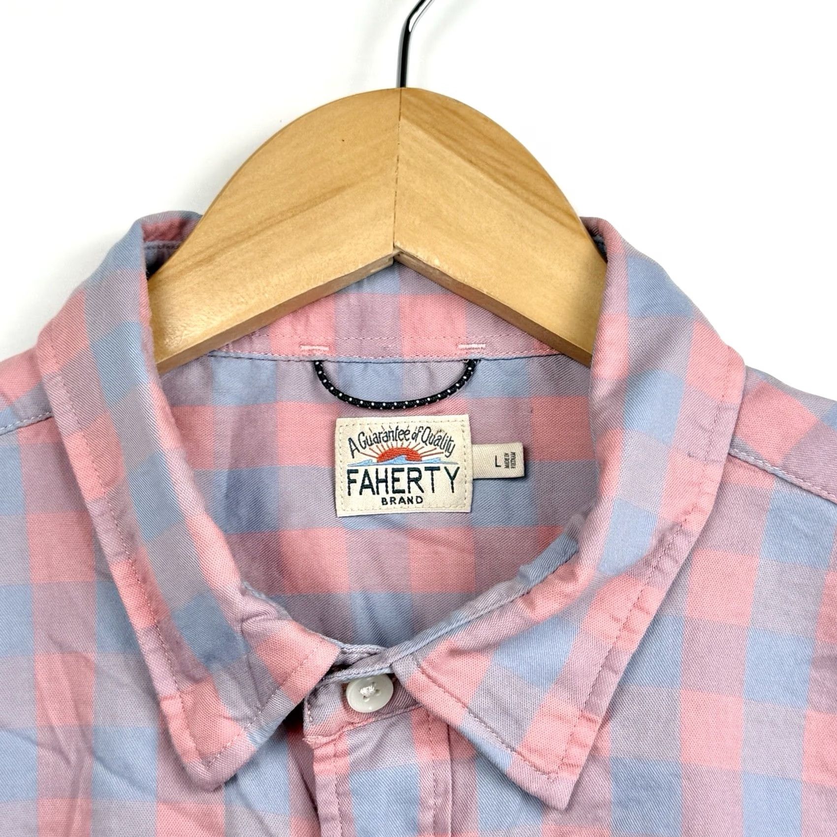 Faherty Faherty Shirt Mens Large The Movement Short Sleeve Button Up Plaid Preppy Shirt Size US L / EU 52-54 / 3 - 5 Thumbnail