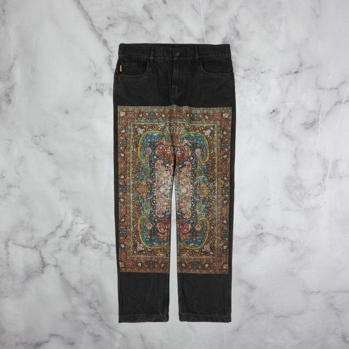 Pleasures Black Rug Pattern Denim Size US 30 / EU 46 - 1 Thumbnail