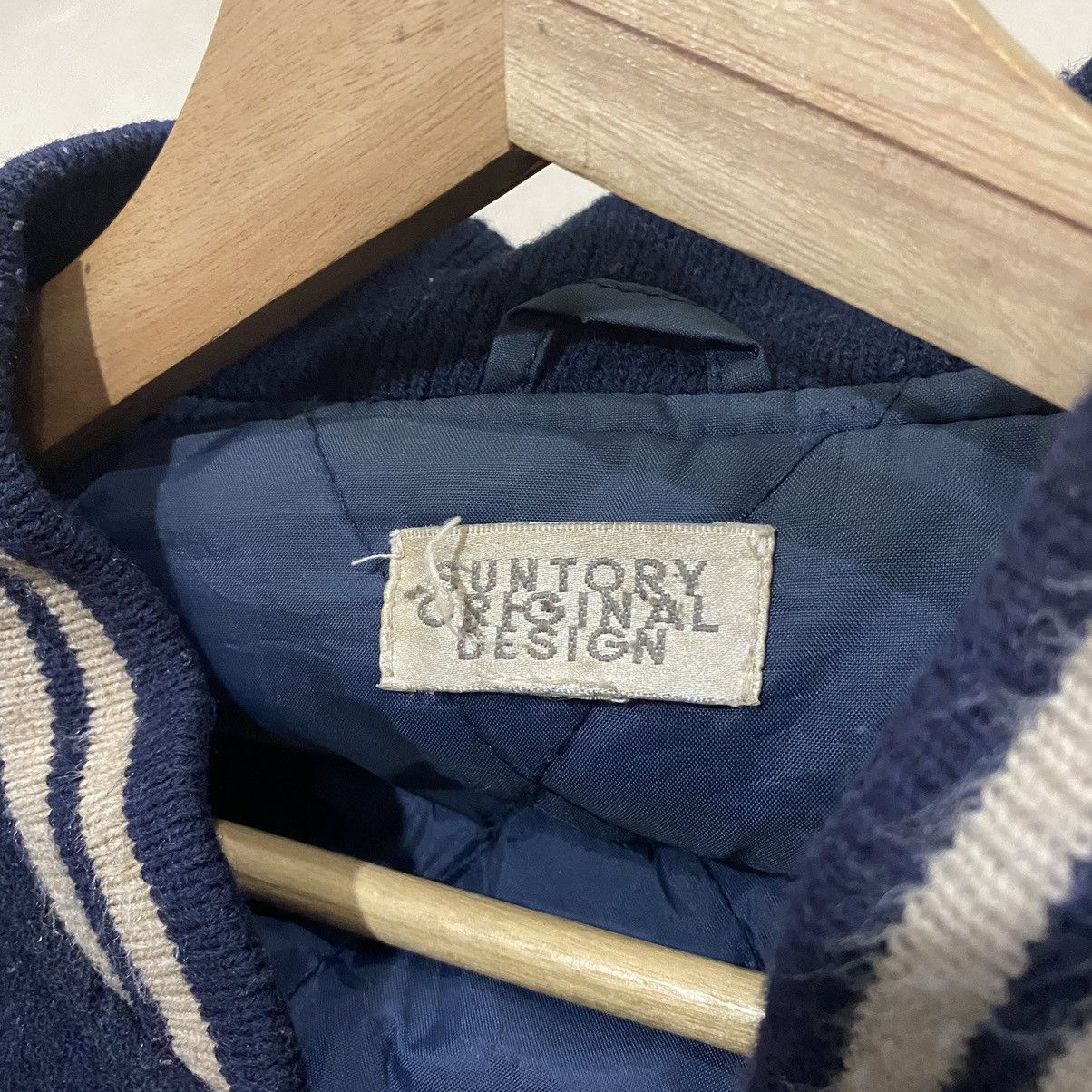 Vintage 🔥VINTAGES SUNTORY BOSS COFFEE WOOL LEATHER VARSITY JACKET Size US L / EU 52-54 / 3 - 12 Thumbnail