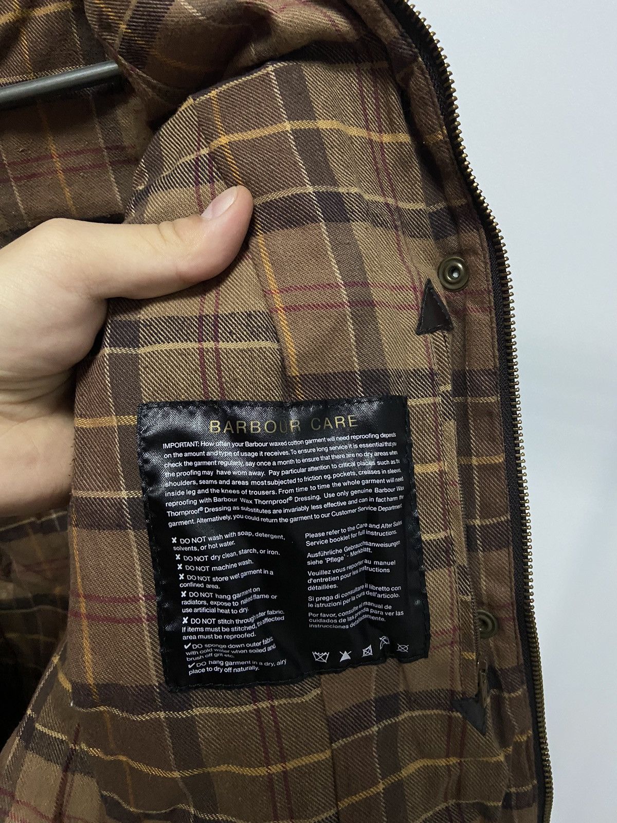 Barbour × Vintage Barbour Jacket waxed small Logo Vintage Avant Garde waxed Size M / US 6-8 / IT 42-44 - 9 Thumbnail