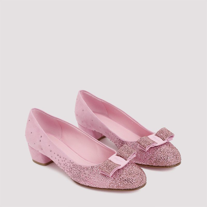 Salvatore Ferragamo o1y0426 Block Heel Pumps in Pink Size US 5.5 / IT 35.5 - 4 Thumbnail
