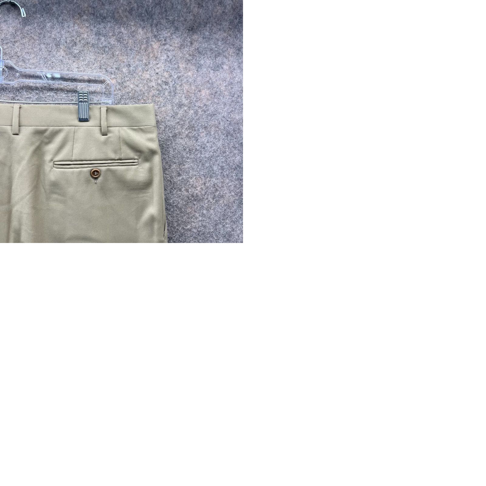 Canali Canali Dress Pants Mens 38 Khaki Wool Pleated Tuxedo Style Preppy Dress Pants Slacks Regular Inseam 30 Black Pattern Solid Vintage No Size 38R - 9 Thumbnail