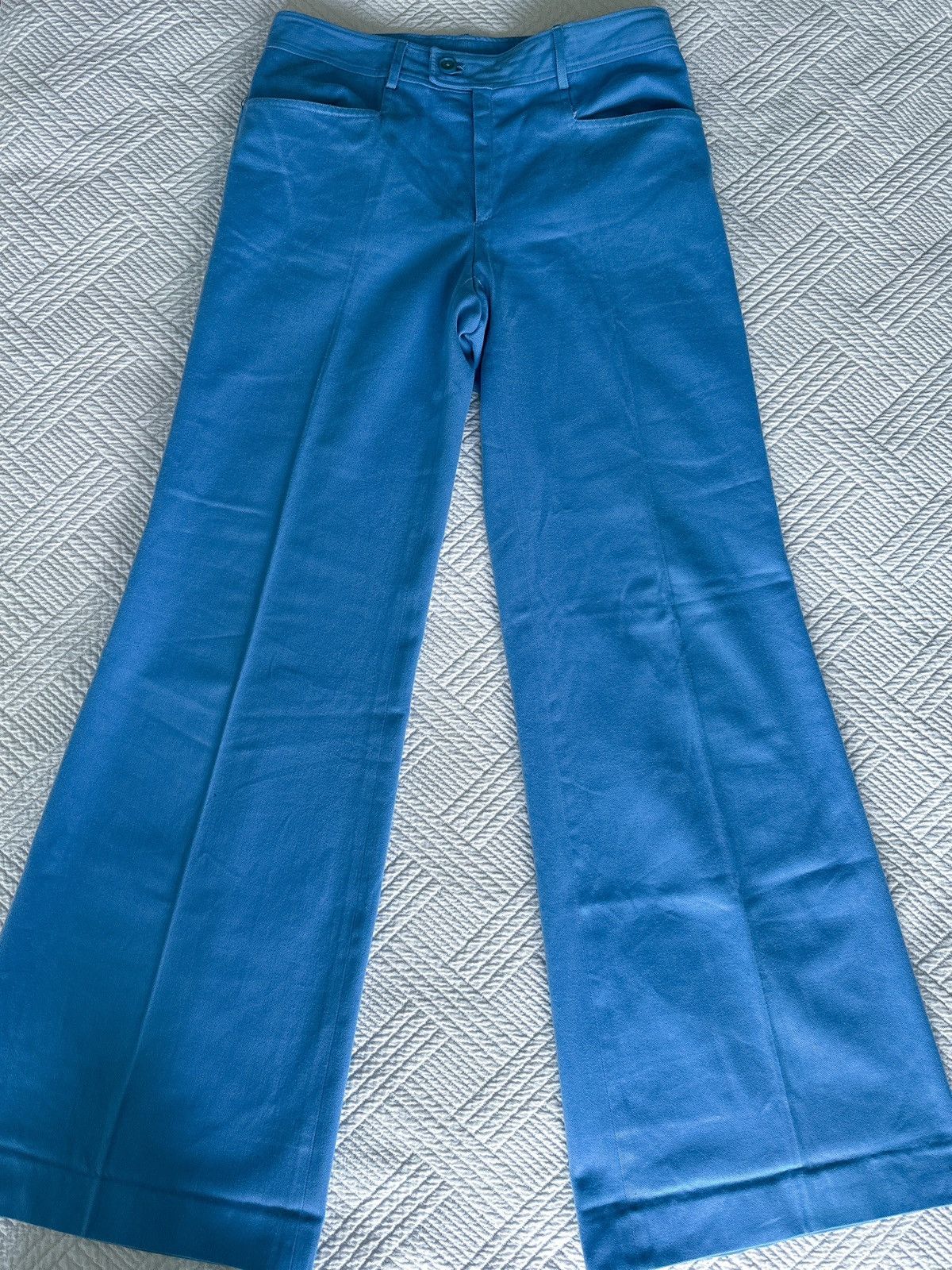 Vintage Ted Lapidus jeans pants flared baggy wide blue