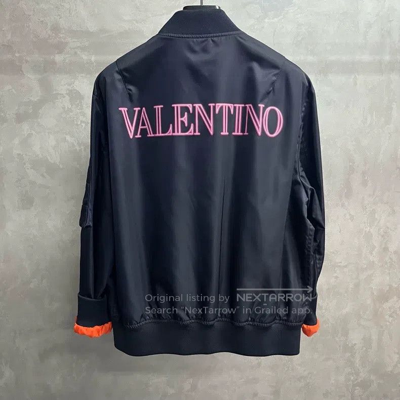 Valentino Valentino Blue back logo zipper bomber jacket Size US M / EU 48-50 / 2 - 5 Thumbnail