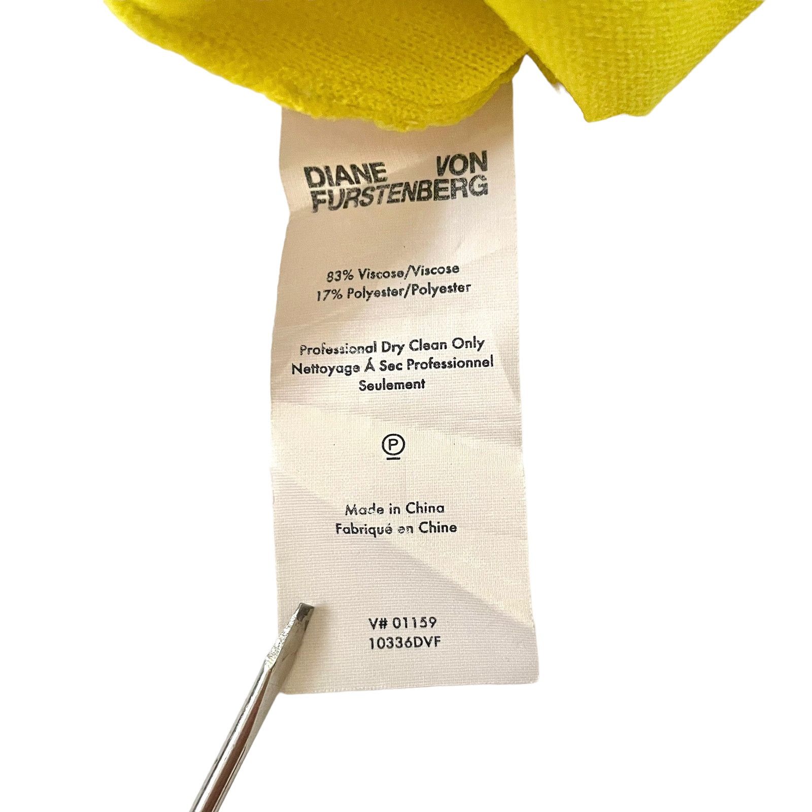 Diane von Furstenberg Diane Von Furstenberg Yellow One Shoulder Ruffle Front Dress Size S / US 4 / IT 40 - 5 Thumbnail